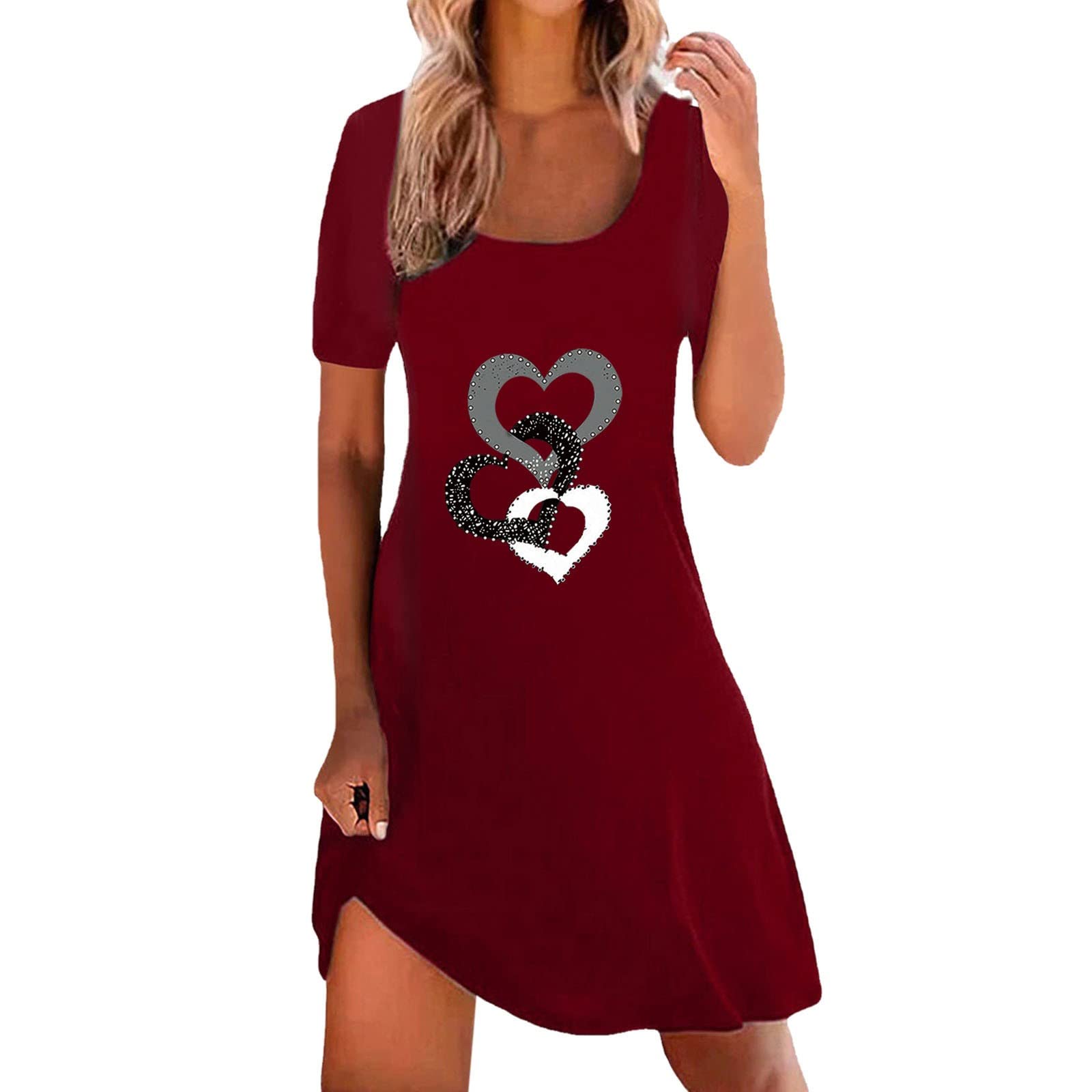 Plus Size Maxi Dresses for Women - Summer Floral Print Round Neck Short Sleeve Casual Dress | Perfect for Beach Vacation, Date Night & Outdoor Parties