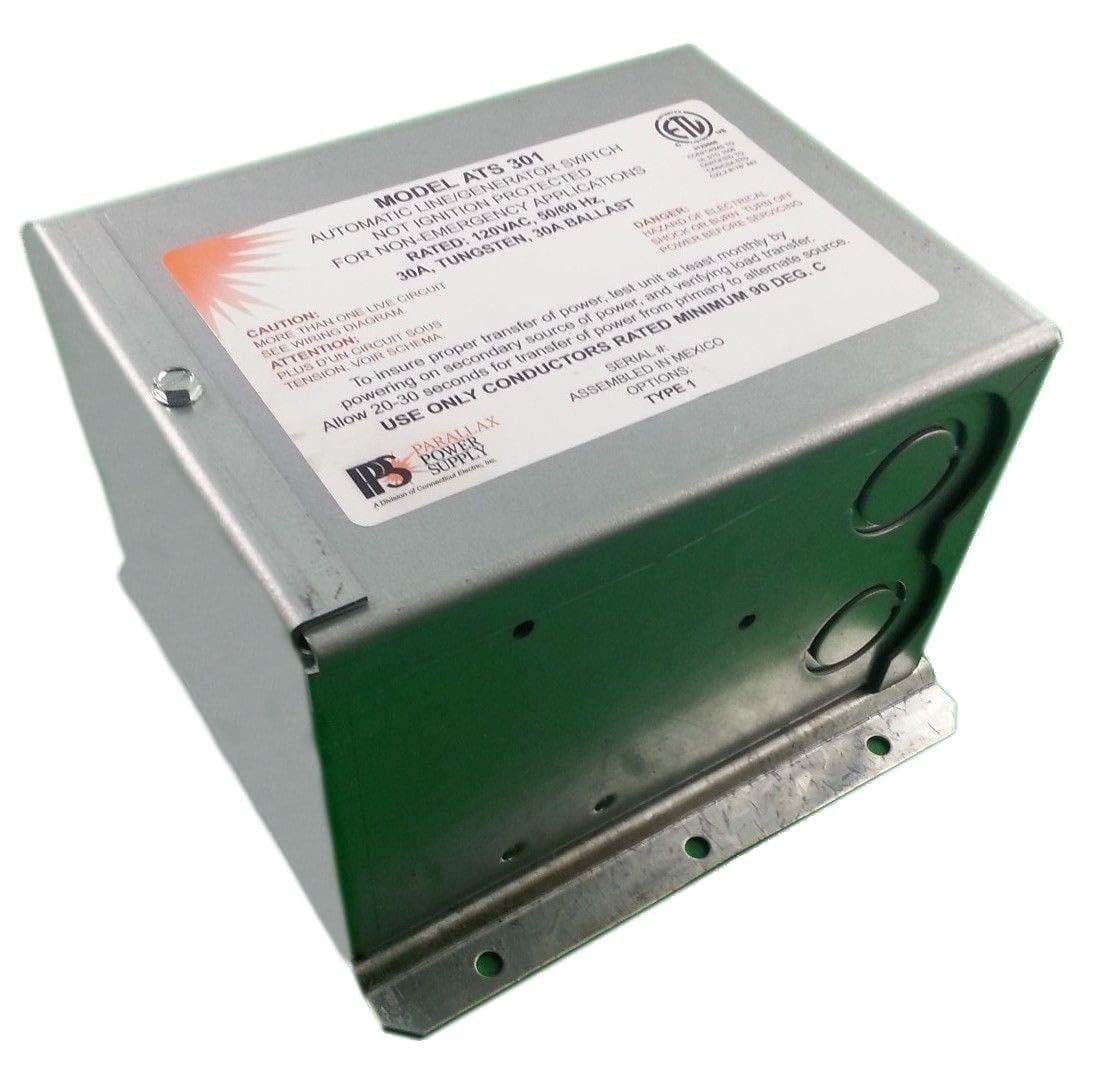 Parallax Pwr ATS301 Automatic Transfer Switch 30A 120V - Reliable Backup Power Solution for Home, RV & Emergency Use During Outages