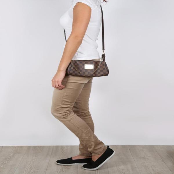 Authentic LV Eva Clutch Bag in Damier Ebene Canvas - Luxury Crossbody Purse for Women | Perfect for Evening Events, Date Nights & Travel Accessories