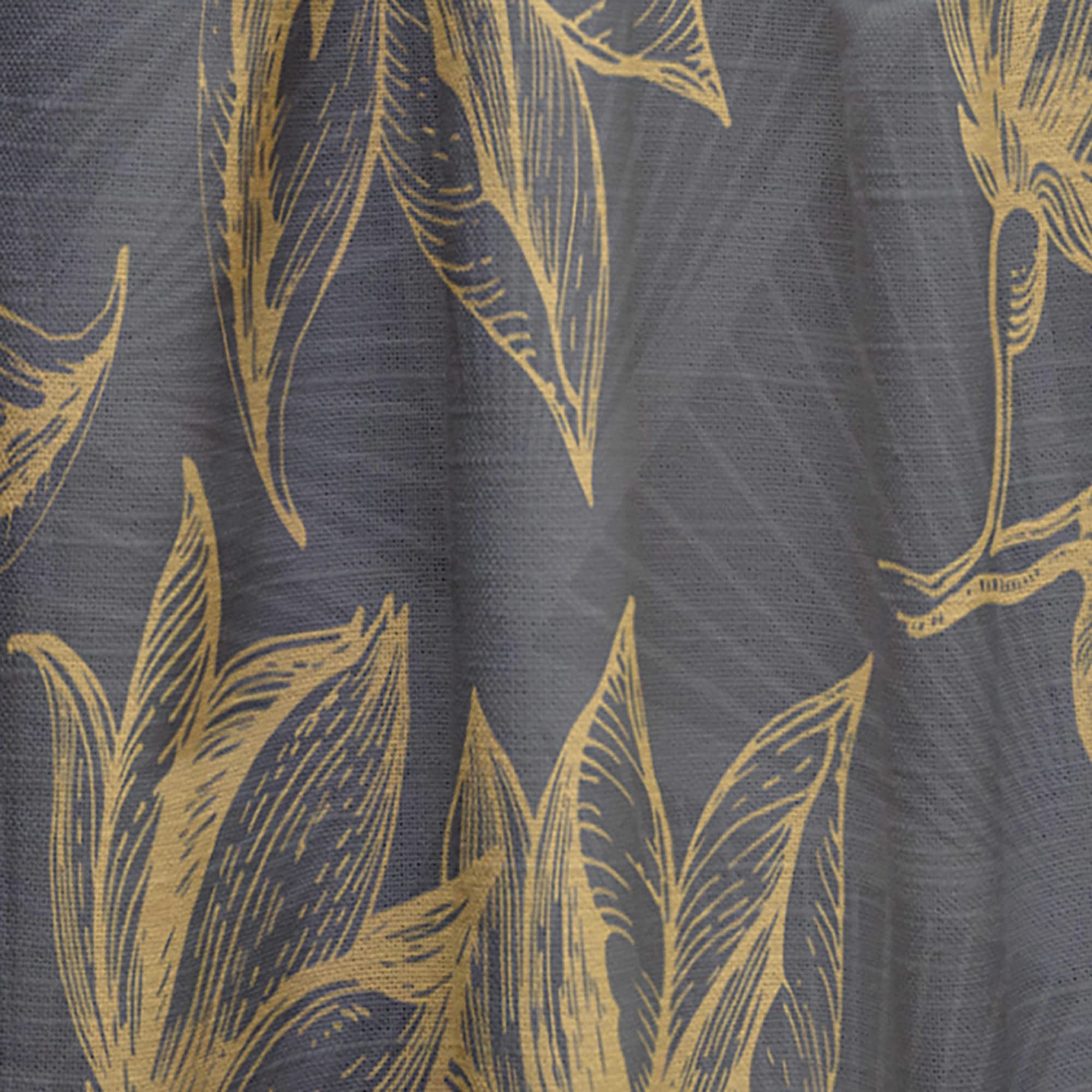 Hand Drawn Floral Pattern Thermal Insulated Curtains - Single Panel 52x84 - Elegant Window Treatments for Bedroom & Living Room - Perfect for Home Decor & Light Blocking