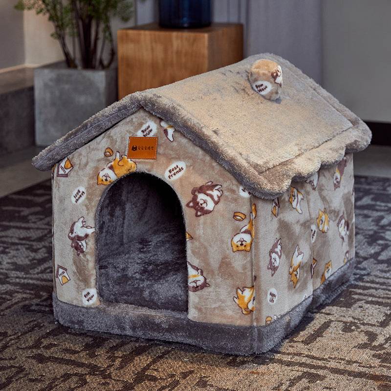 Foldable Pet Bed House - Portable & Washable Dog Cat Bed for Small Medium Pets - Perfect for Travel, Camping & Home Use