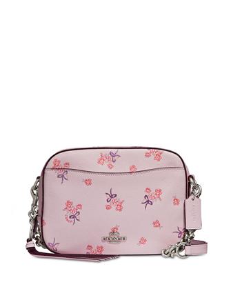 Coach Floral Bow Print Camera Bag Crossbody Purse for Women - Stylish & Compact Shoulder Bag for Everyday Use, Travel & Date Night