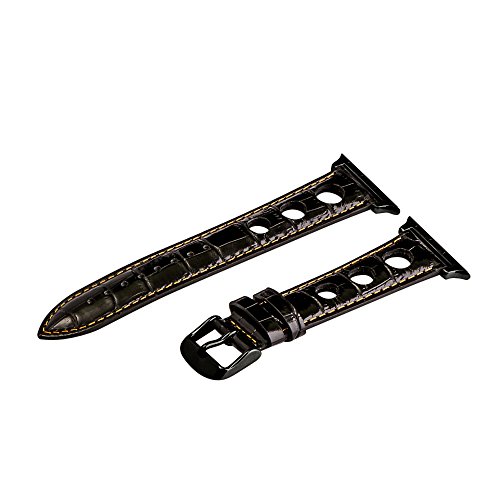 Black & Orange Croco 3 Hole Bands / Black Hardware
