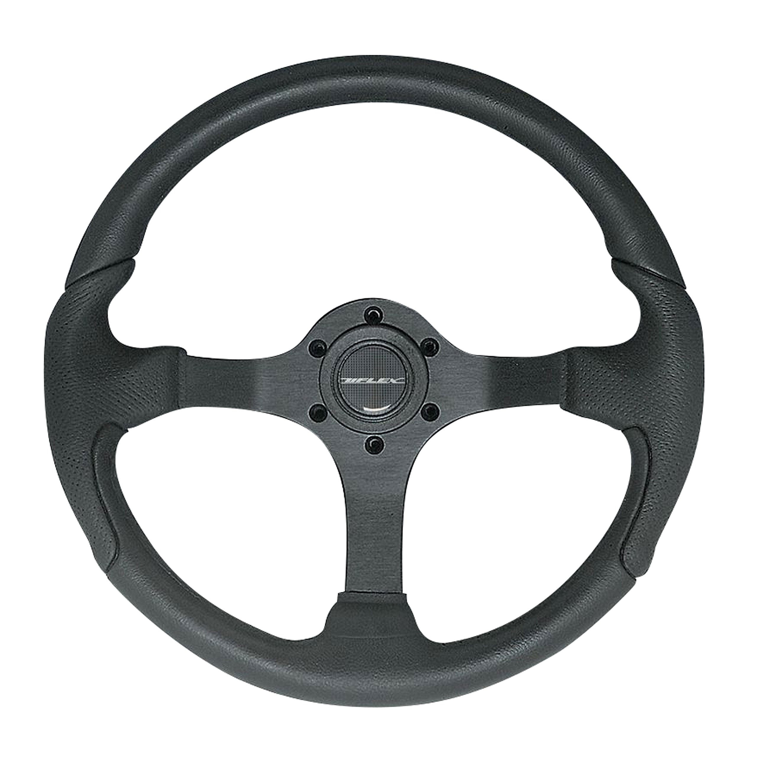 NISIDA-B/B 61812M Steering Wheel with Black Grip & Black Spokes - Perfect for Car Racing, Drifting & Automotive Upgrades