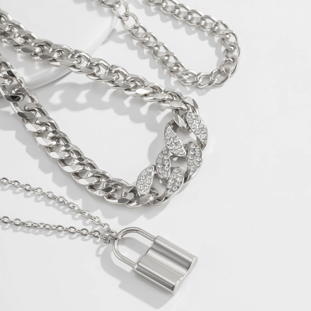 Retro Stacking Micro Inlaid Fashion Anklet for Women - Hip Hop Cuban Chain Lock Design Jewelry - Perfect for Parties, Concerts and Streetwear Style