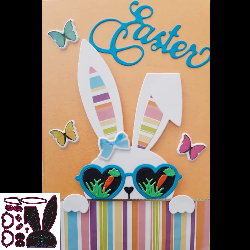Easter Bunny Metal Cutting Die for Scrapbooking, Photo Albums, DIY Gift Cards & Paper Crafts - Embossed Decorative Die for Spring Home Decor & Card Making