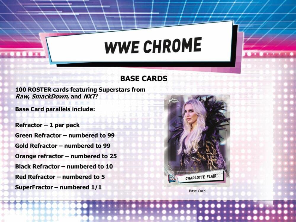 2021 Topps WWE Chrome Wrestling Hobby Box - Collectible Trading Cards for WWE Fans - Perfect for Collectors, Gifts, and Fantasy Sports Enthusiasts