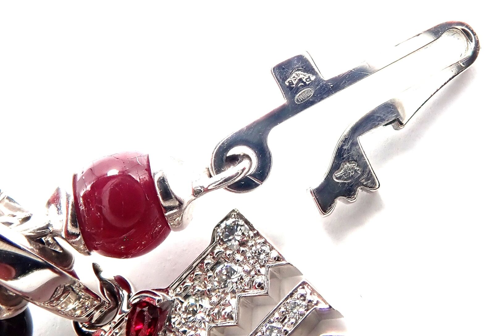 Cartier Le Baiser Du Dragon 18k Gold Diamond Ruby Onyx 2 Charms Bangle Bracelet - Luxury Jewelry for Women, Perfect for Gifts, Weddings & Special Occasions