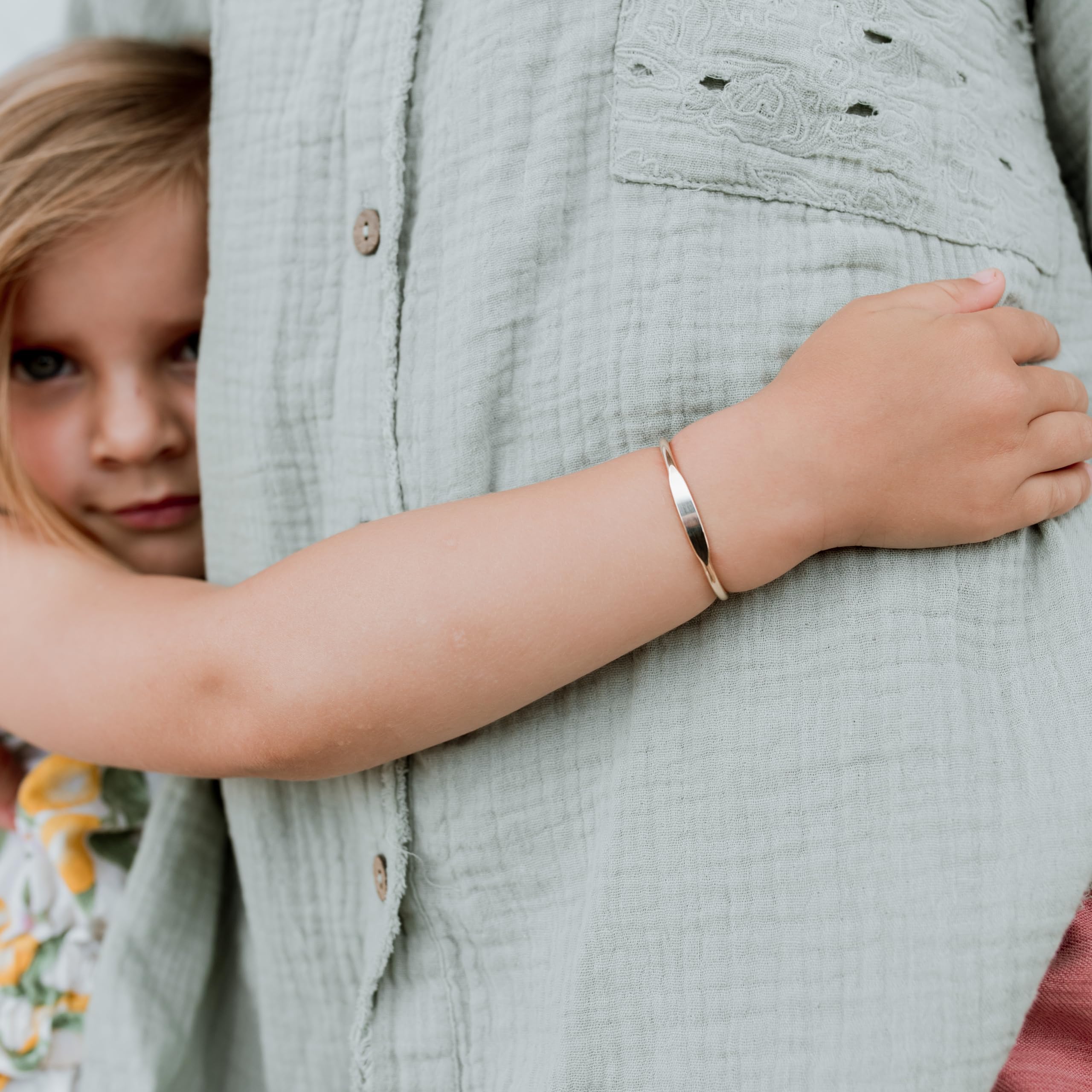 Personalized 14K Gold Filled Baby Bracelet - Adjustable Custom Name ID Cuff for Infants & Toddlers | Elegant Gold Jewelry for Baby Boys & Girls | Perfect for Christening, Birthday Gifts & Special Occasions | Not Gold Plated