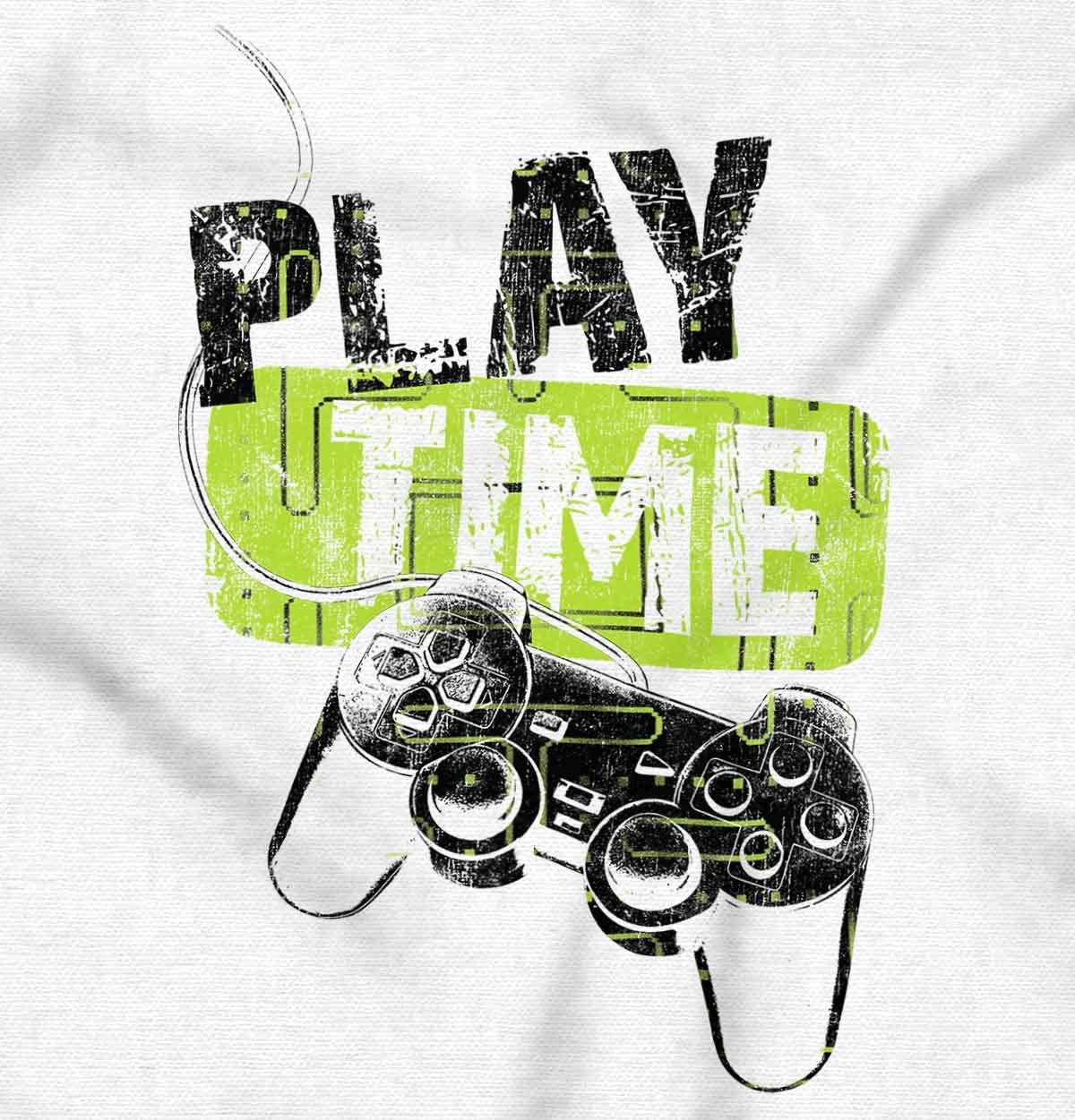 Play Time Video Game Gaming Nerd Graphic T-Shirt for Men - Cool Gamer Tees for Casual Wear, Gaming Events & Geek Culture