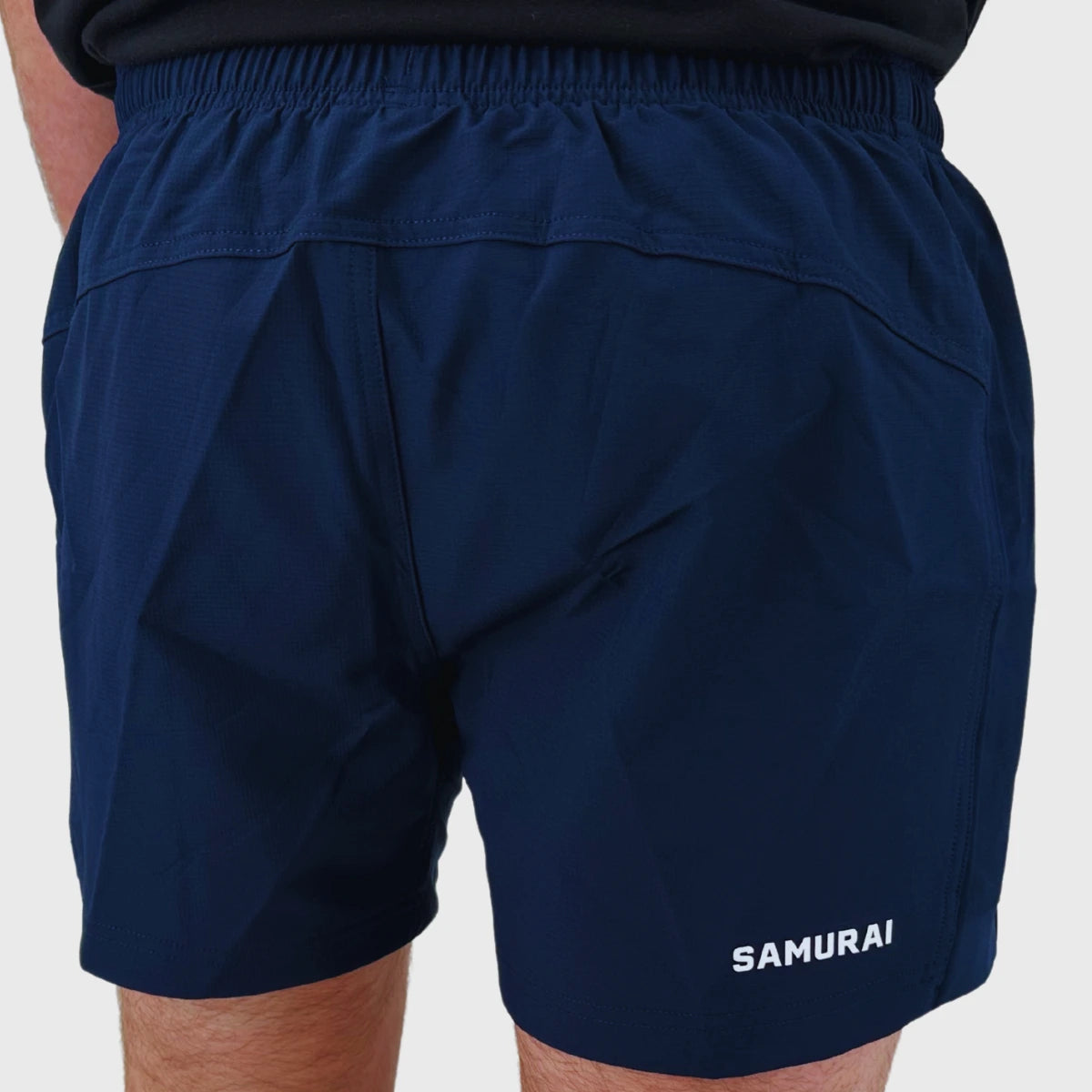 Samurai Men's Training Rugby Shorts - Navy Blue Athletic Shorts for Rugby, Football & Workouts - Comfortable & Durable Sports Apparel
