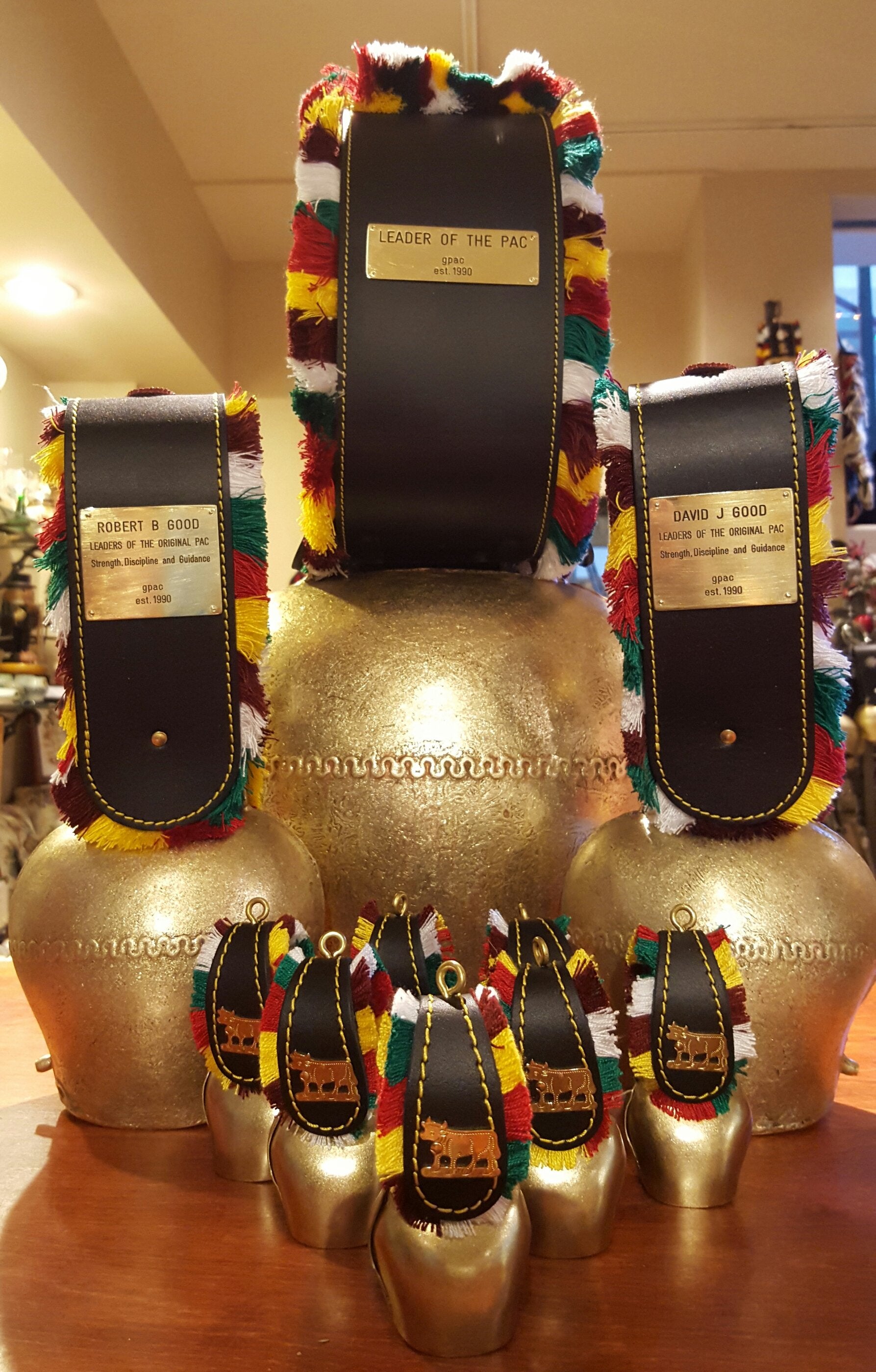 Authentic Swiss Cowbells - Handcrafted Alpine Treicheln for Farm Animals & Home Decor - Perfect for Cattle, Goats, Christmas Decor & Rustic Weddings