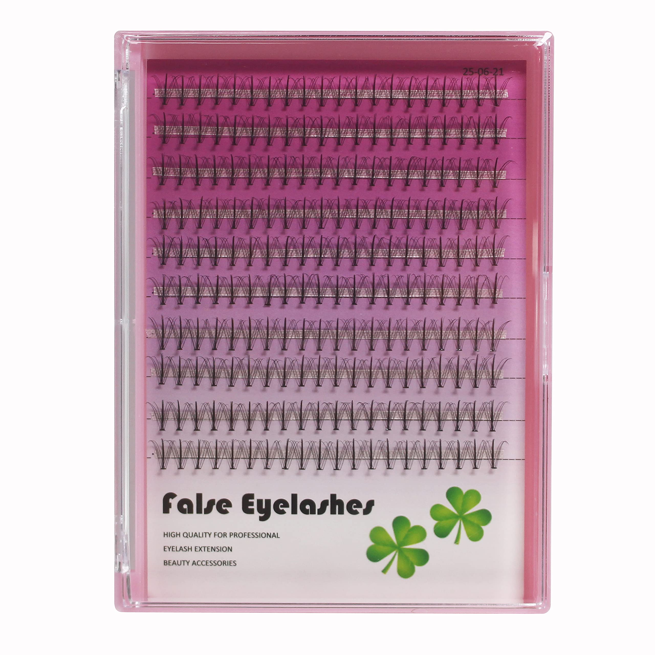 200 Clusters D Curl Flower Fairy False Eyelashes - 8-16mm Natural Soft Fluffy Wispy Lashes for Grafting & Extensions (14mm Option) | Perfect for Weddings, Parties & Everyday Glam
