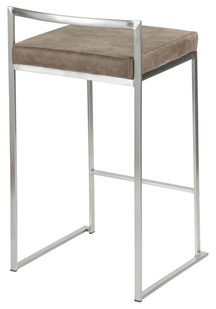 Stainless Steel Fuji Stacker Bar Stools Set of 2 - 24