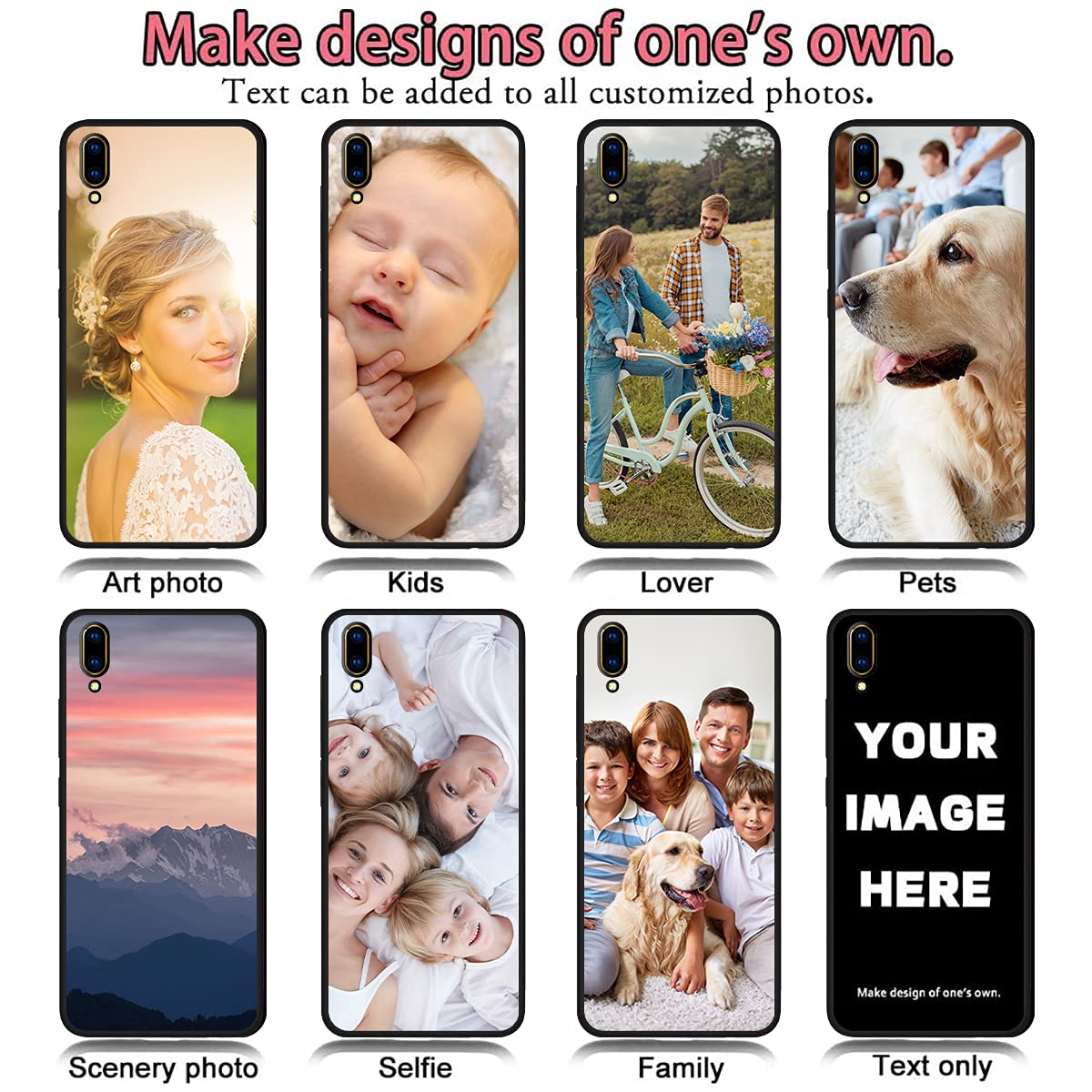 Styletify Custom Phone Case for Vivo X50 Pro - Personalized Picture, Shockproof Silicone Cover, Soft Candy Design - Perfect Christmas & Birthday Gift, Protective Black Phone Cover for Everyday Use & Travel