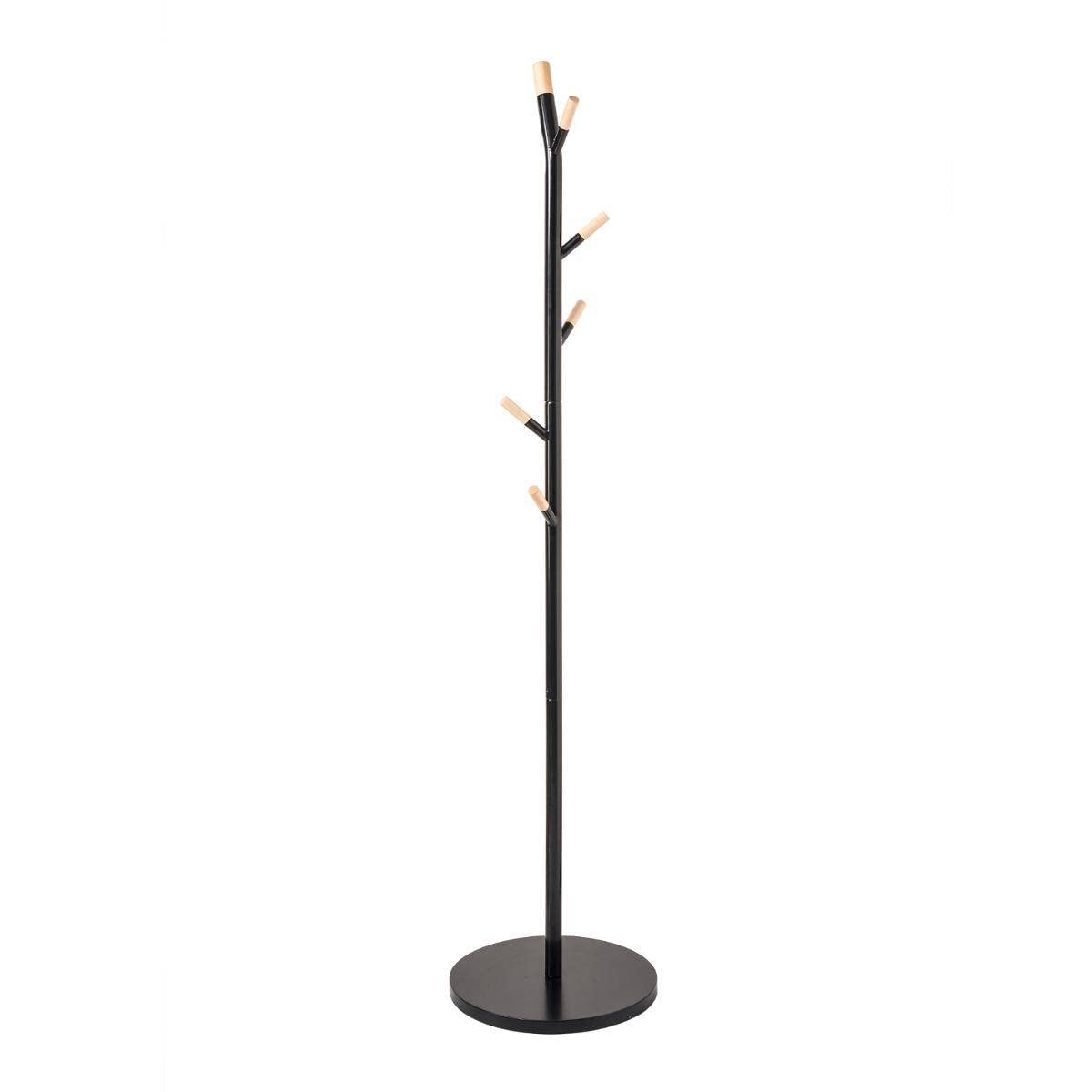 6-Hook Black Metal Coat Rack - Heavy Duty Wall Mounted Hanger for Jackets, Hats & Bags | Perfect for Entryway, Bedroom & Closet Organization