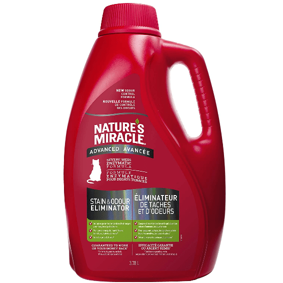 Nature's Miracle Advanced Cat Stain & Odor Eliminator Spray - Removes Tough Pet Accidents & Urine Smells | Perfect for Carpets, Litter Boxes & Furniture
