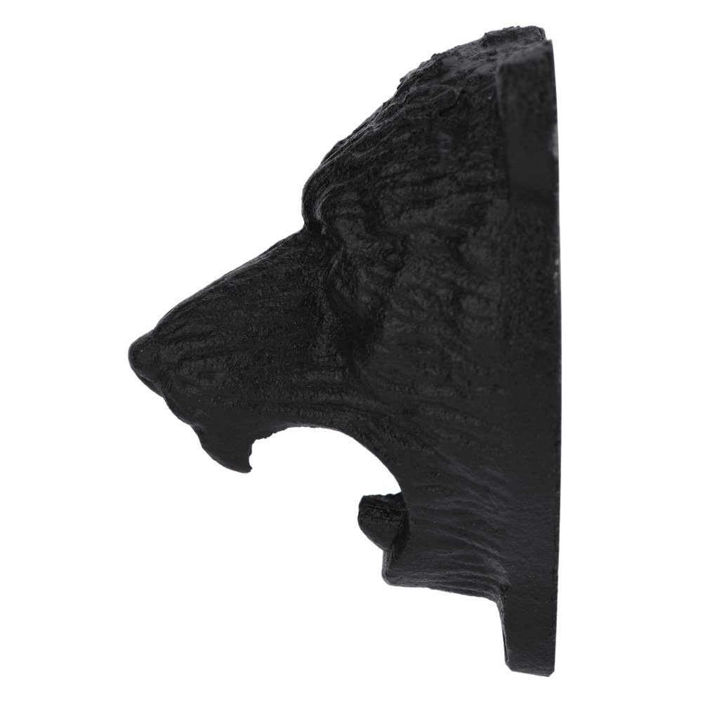 Black Bear Shaped Cast Iron Wall Mounted Bottle Opener - Heavy Duty Rustic Beer, Soda & Glass Bottle Opener for Kitchen, Bar, Restaurant - Perfect for Home Brewing, Parties & Outdoor BBQs