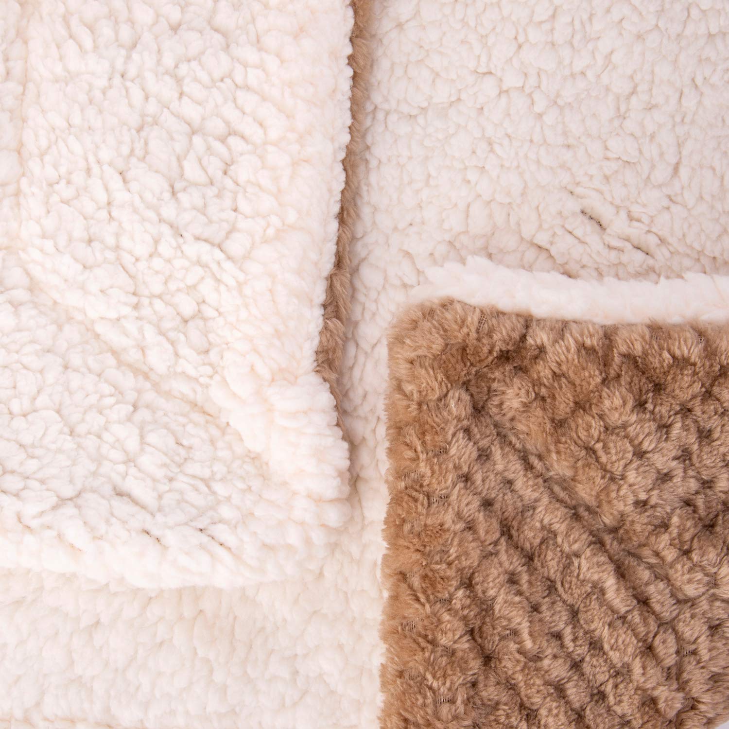 Premium DW-Mocha Fuzzy Pet Blanket - Ultra Soft & Warm Fleece Blanket for Dogs, Cats, Small Animals - Perfect for Pet Beds, Couches, Travel, Camping & Outdoor Adventures (24