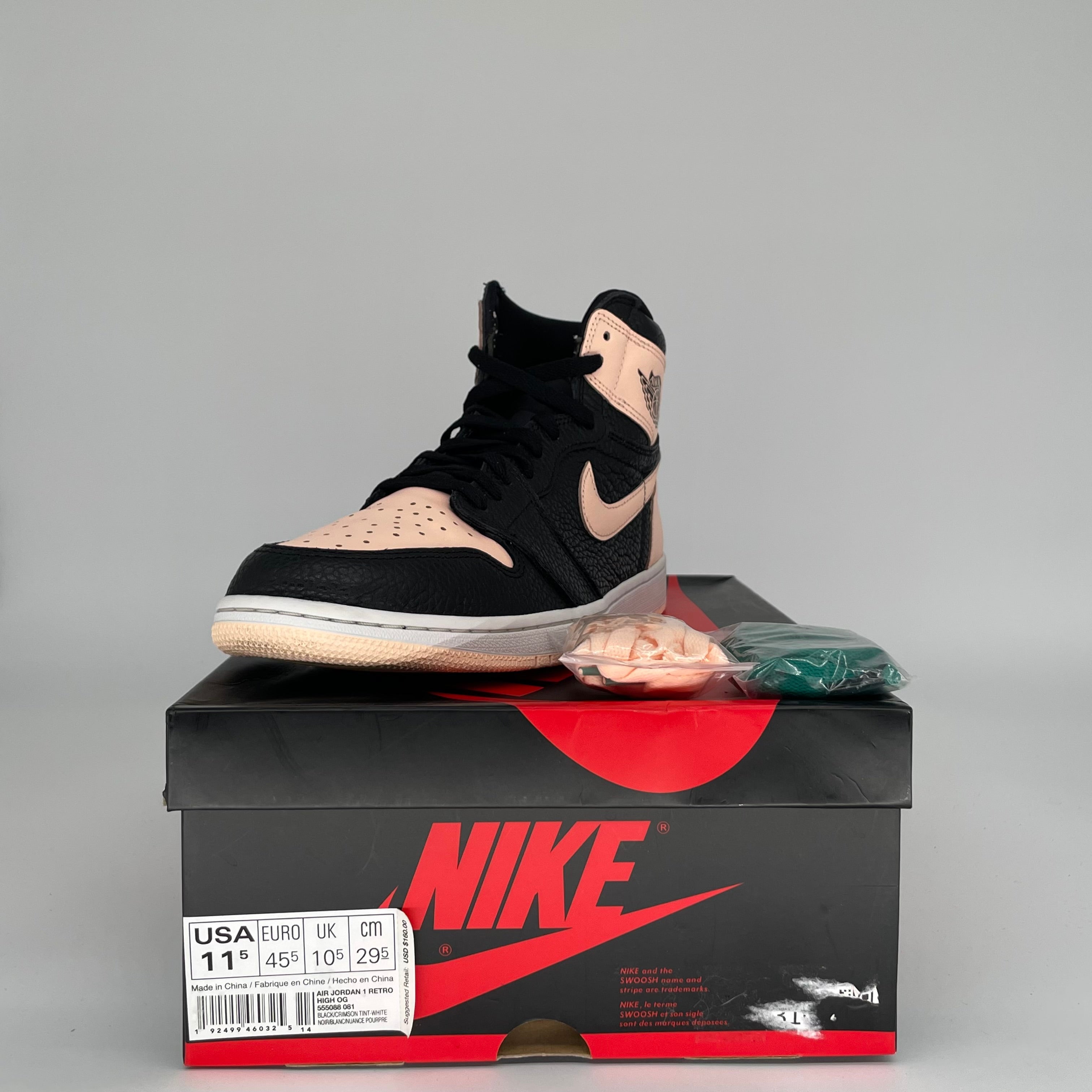 AIR JORDAN 1 CRIMSON TINT Men's Basketball Shoes Size 11.5 (555088-081) - Retro High Tops for Sneaker Collectors & Streetwear Fashion | Perfect for Casual Wear, Sports & Sneakerhead Collections