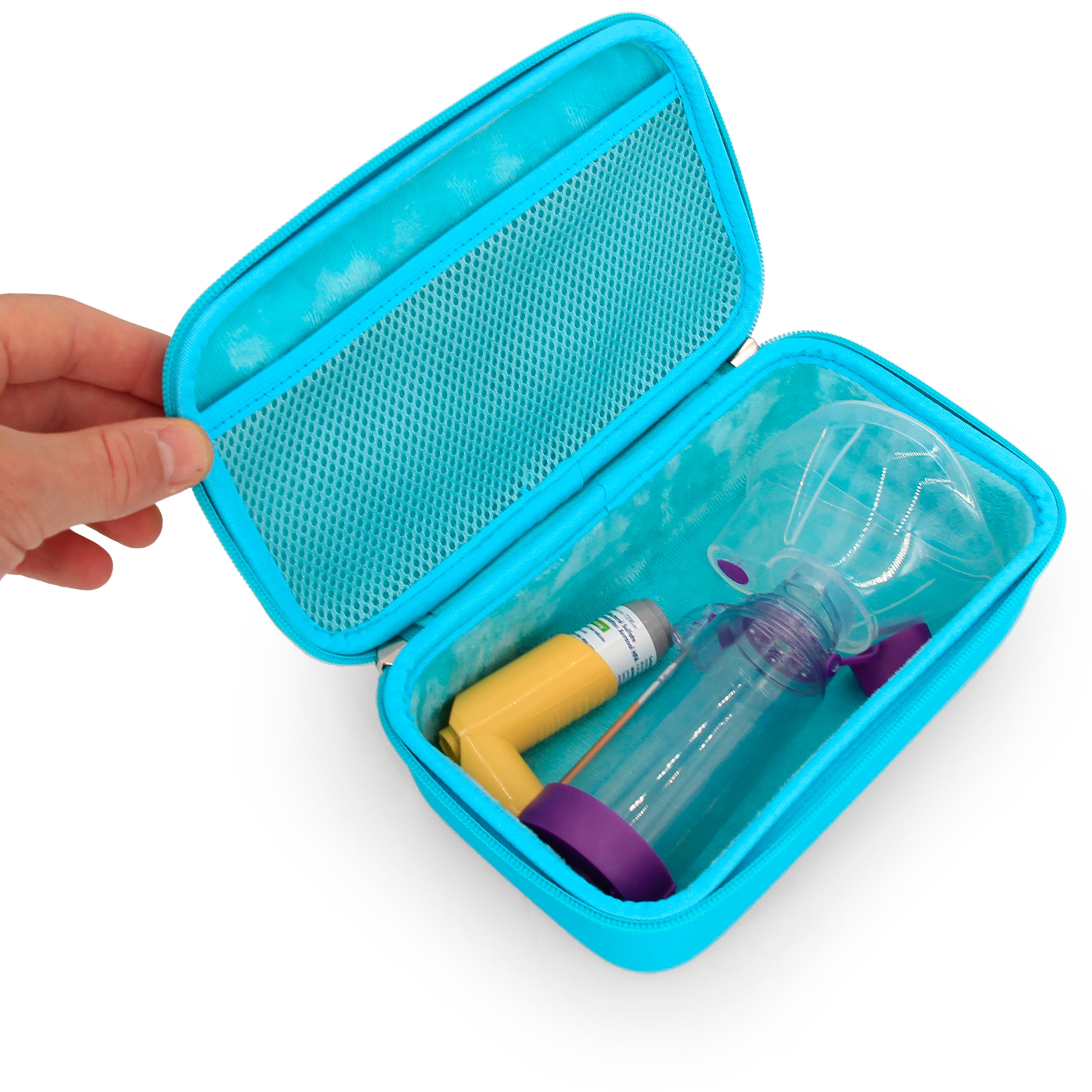 Portable Inhaler Spacer Travel Case - Protective Storage for Asthma Inhaler with Mask & Accessories | Perfect for Travel, Home & Emergency Use