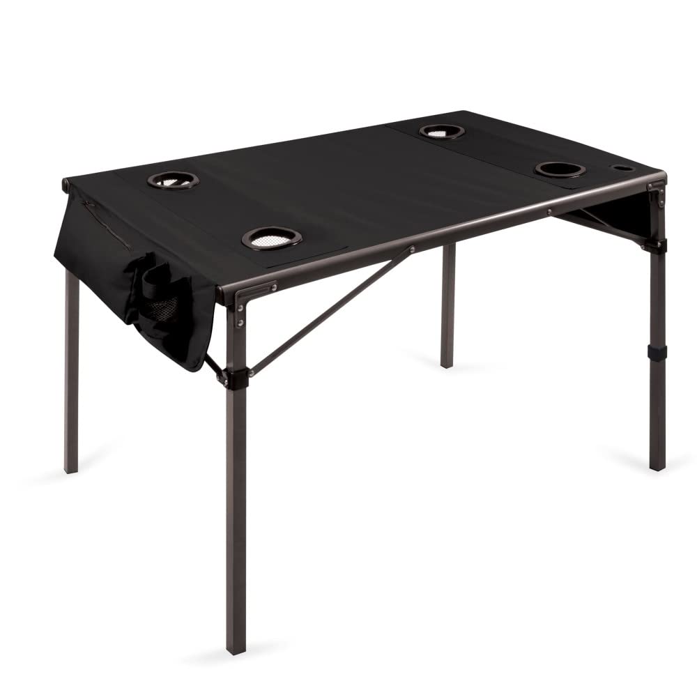 PICNIC TIME NCAA Virginia Tech Hokies Soft Top Travel Table - Portable Folding Table for Camping, Tailgating & Outdoor Events - Black, One Size (799-00-179-604-0) - Perfect for Picnics, Beach Trips & Sporting Events