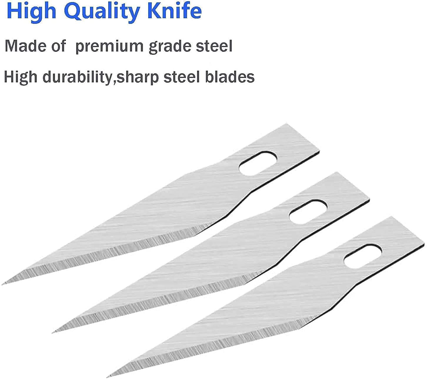 DIYSELF 1PCS Hobby Knife Set with Safety Cap, Ruler & 20PCS Replacement Blades - Perfect for Crafting, Scrapbooking, Model Building & DIY Projects