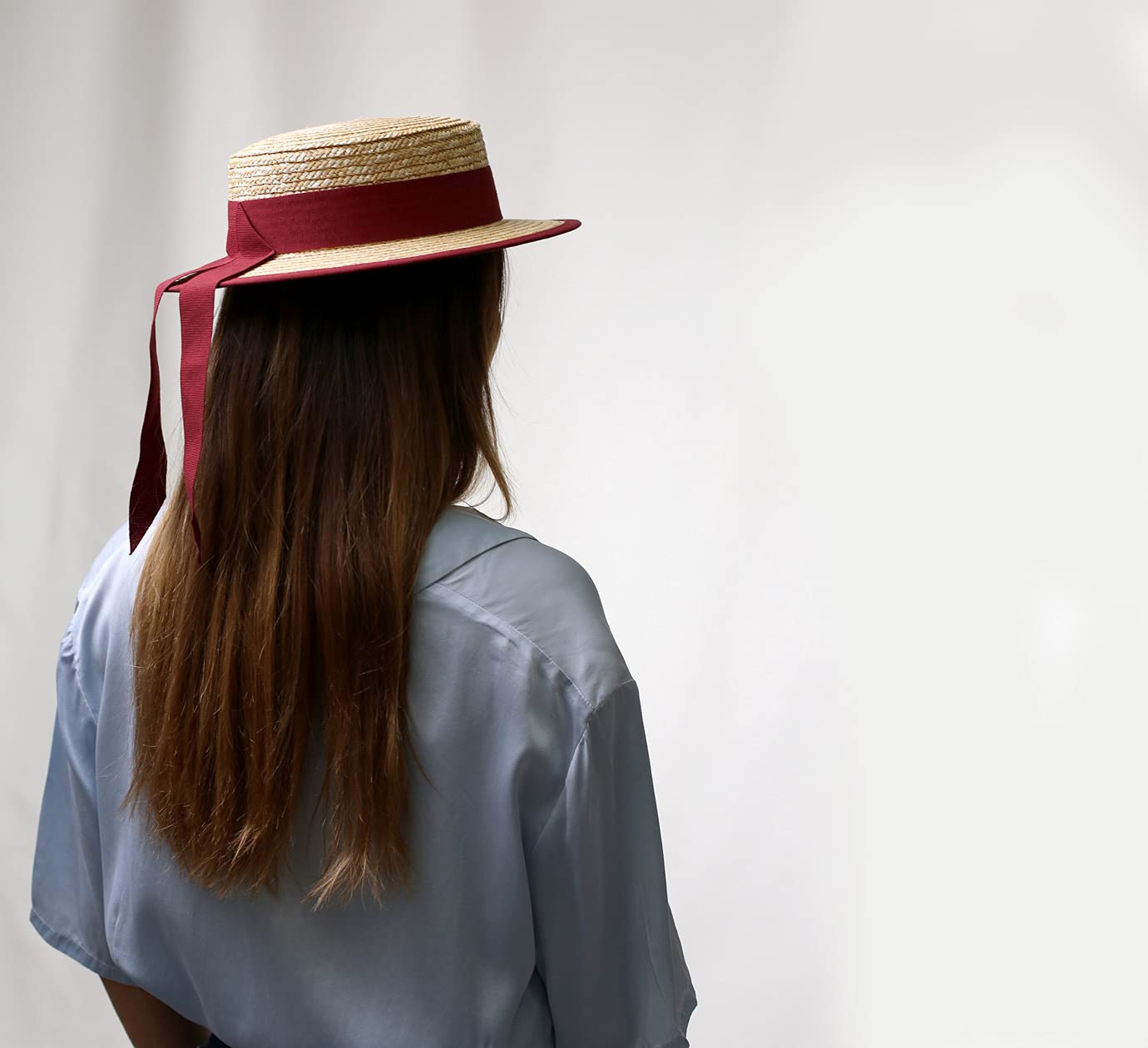 Stylish Gondolier Boater Hat - Classic Straw Hat for Men & Women - Perfect for Summer Outings, Weddings, and Venetian-Themed Parties