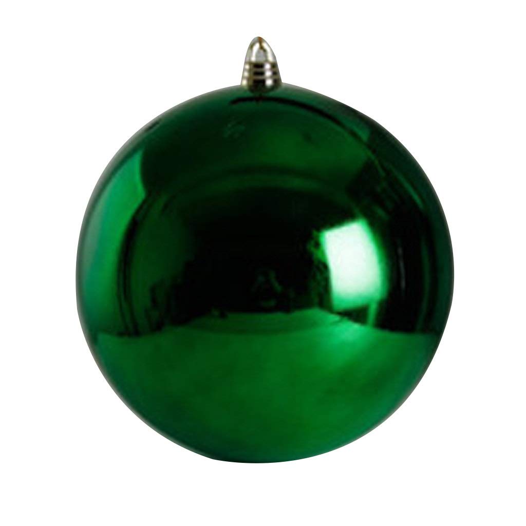 Premium Shatterproof Christmas Baubles - 12 Inch Electroplated Green Xmas Tree Ornaments for Holiday Decor, Party, Home & Store Displays - Durable & Festive Decorations