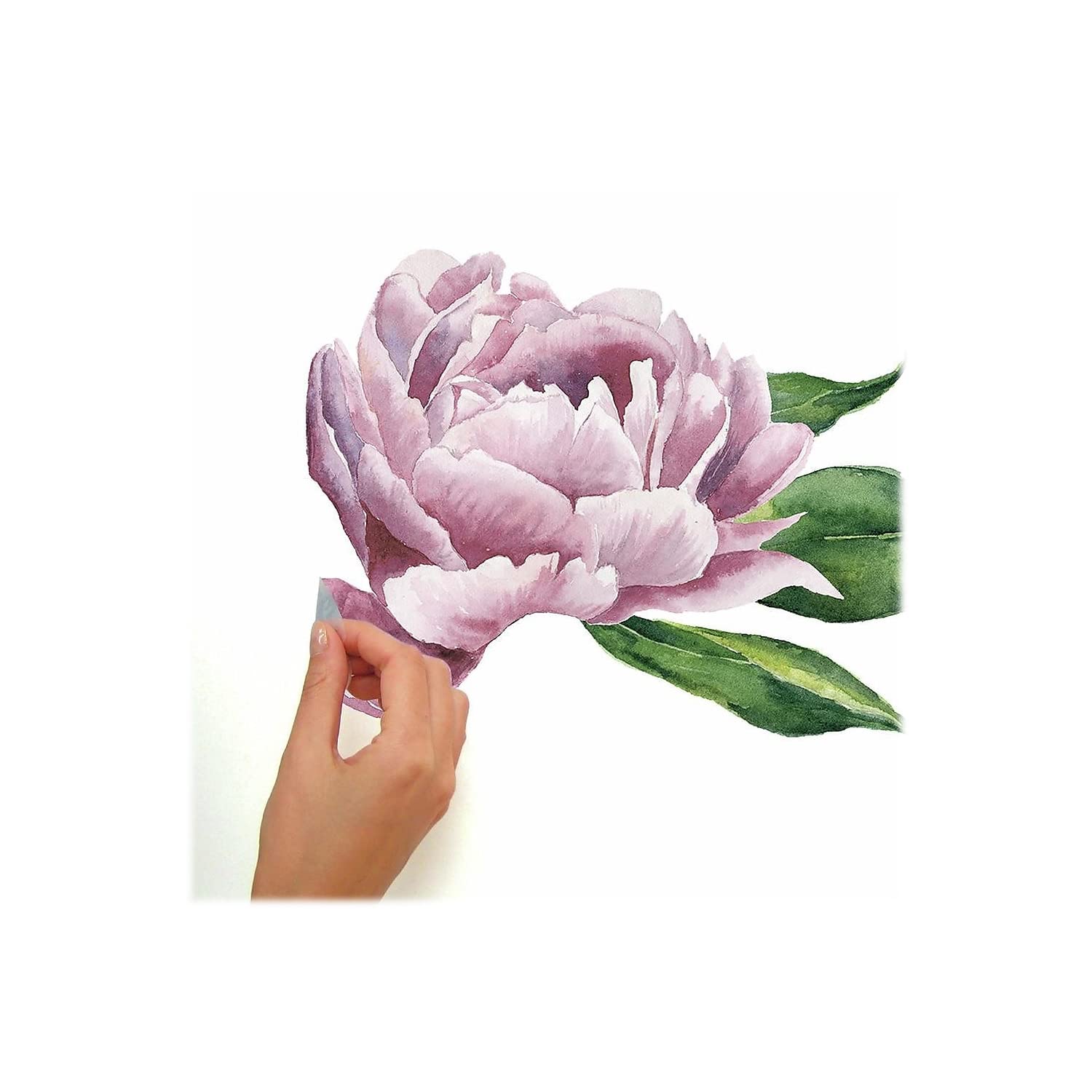 RoomMates RMK3893GM Large Peony Flower Wall Decals - Peel and Stick Removable Wall Stickers for Bedroom, Living Room, Nursery Decor