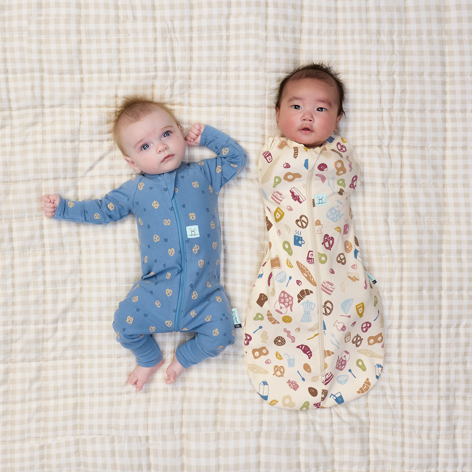 ErgoPouch Cocoon Zip Swaddle Bag 1.0 TOG - Soft Baby Sleep Sack for Newborns to 6 Months - Perfect for Nursery, Daycare & Travel - Bon Appetit Design