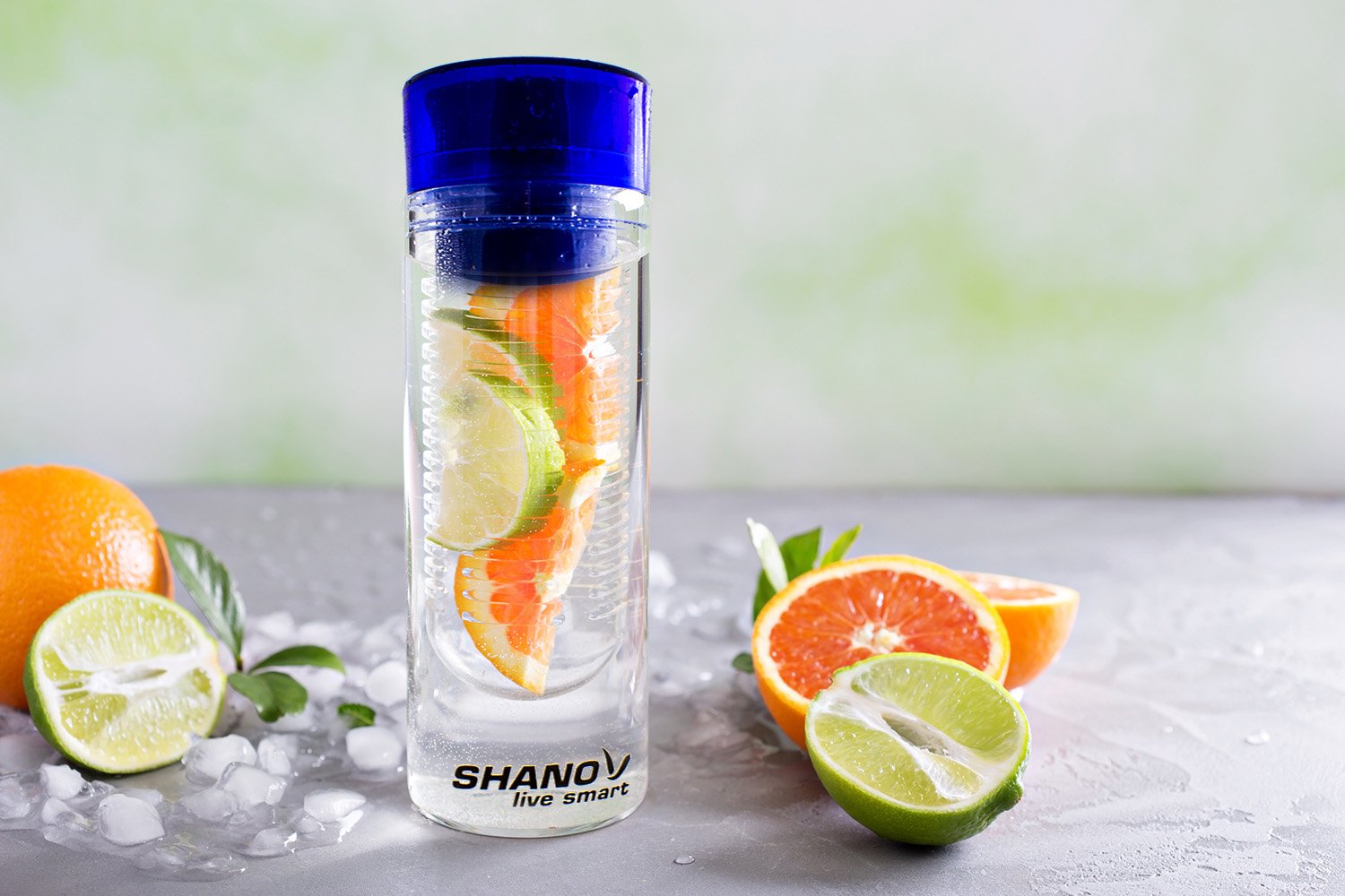 **Fruit Infused Water Bottle for Detox & Hydration | BPA-Free Leak-Proof Infuser Bottle | Great Gift for Women, Men, Fitness & Office Use | Enhances Fruit Flavor (Blue)**