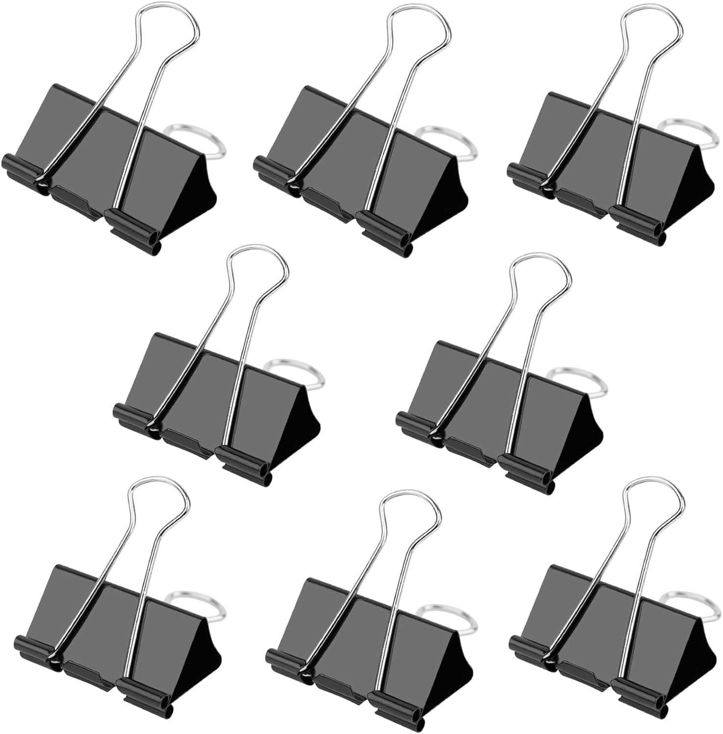 Ufmarine Medium Binder Clips 1.25 Inch (40 Pack) - Strong Office Paper Clips for Organizing Documents, Files, and Bills - Perfect for Home, School & Office Use