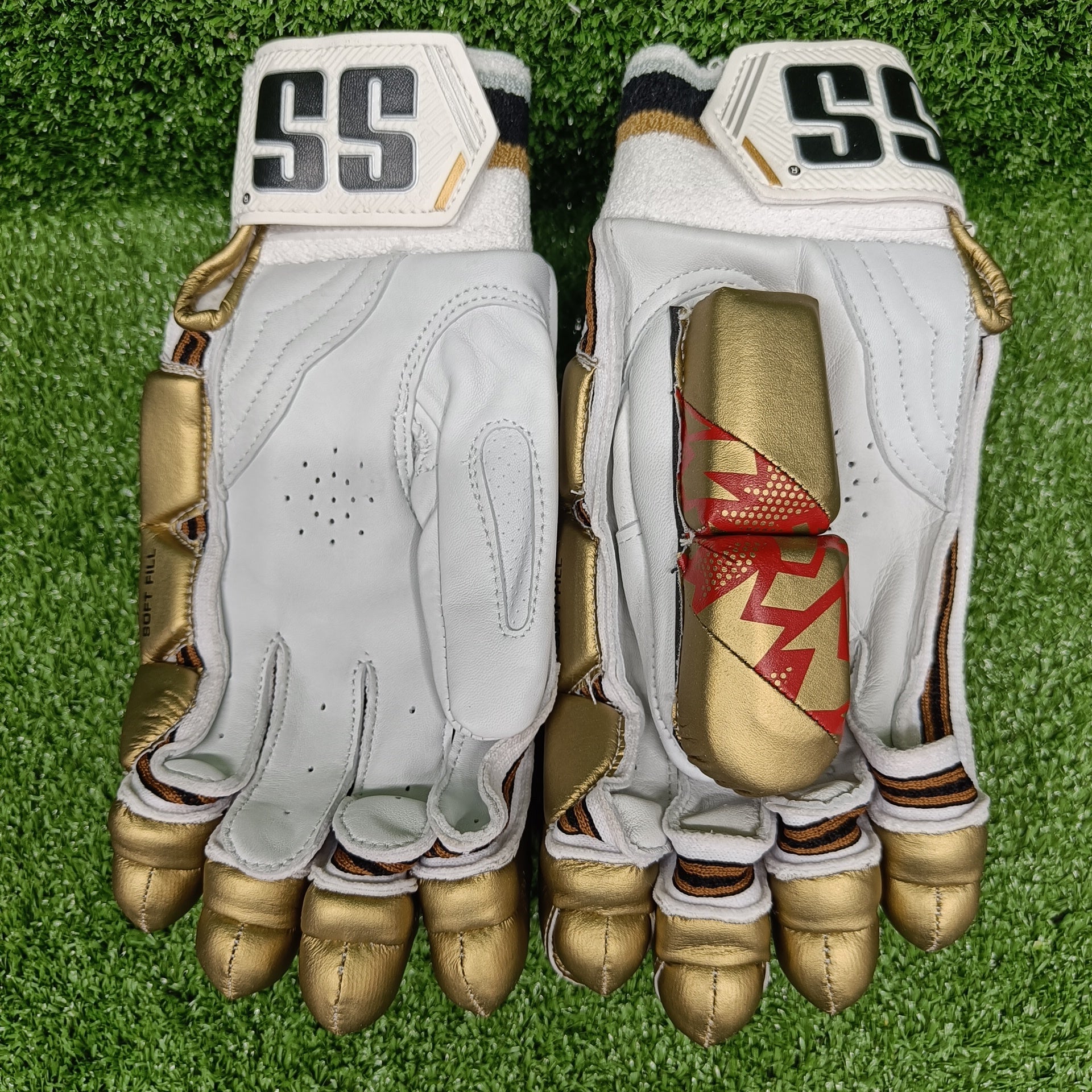 Premium SS Super Test Royal Challengers Bangalore IPL Cricket Batting Gloves - Professional Quality for Cricket Matches & Training Sessions