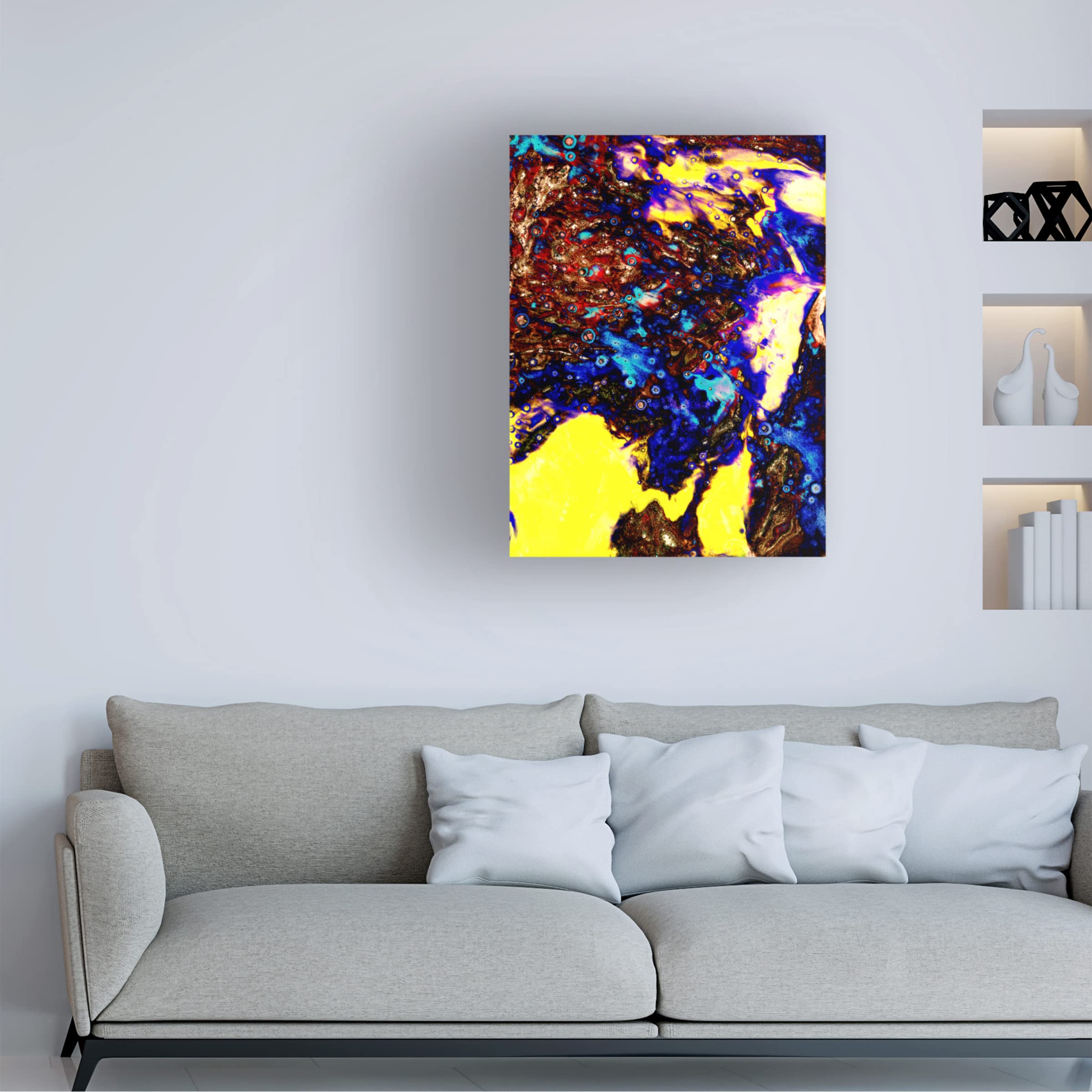 Lana Korolievskaia 'Night Lights' Canvas Wall Art Print - 35x47 Inches Modern Home Decor for Living Room, Bedroom & Office