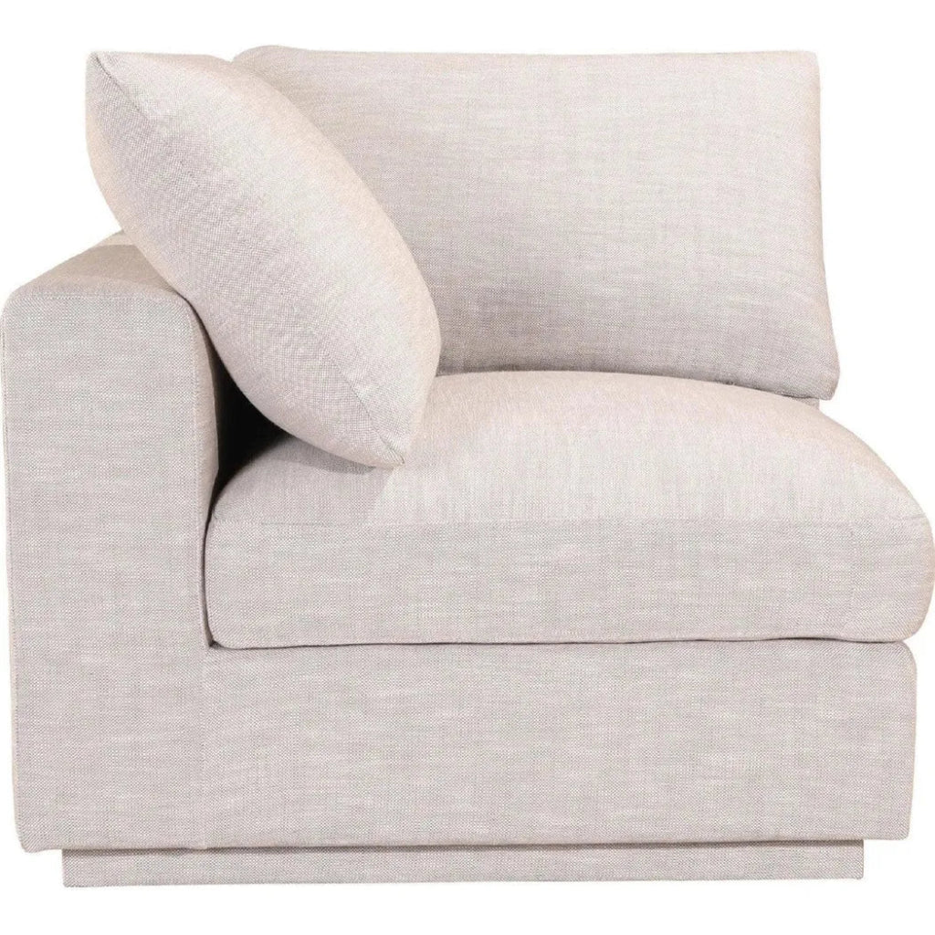 5-Piece Taupe Fabric Modular Sectional Sofa Set - Classic L-Shaped Design for Living Room, Lounge & Home Theater Comfort
