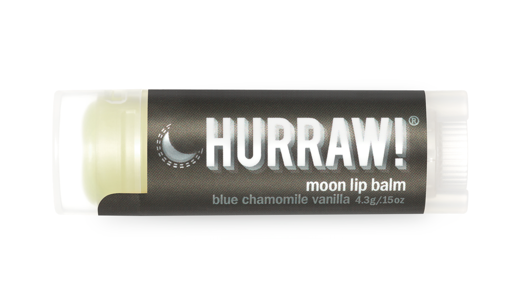 HURRAW! Organic Moon Lip Balm - Natural Moisturizing & Nourishing for Dry Lips - Perfect for Nighttime Care & Daily Hydration