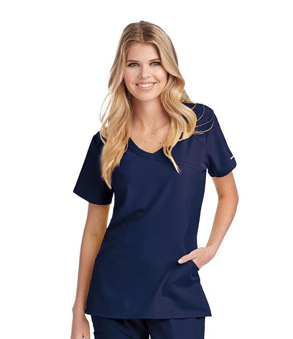 Reliable Women's Scrub Top - Comfortable Medical Uniform for Nurses & Healthcare Professionals (Sizes 2XL-5XL) | Perfect for Hospital Shifts, Clinics & Healthcare Workplaces