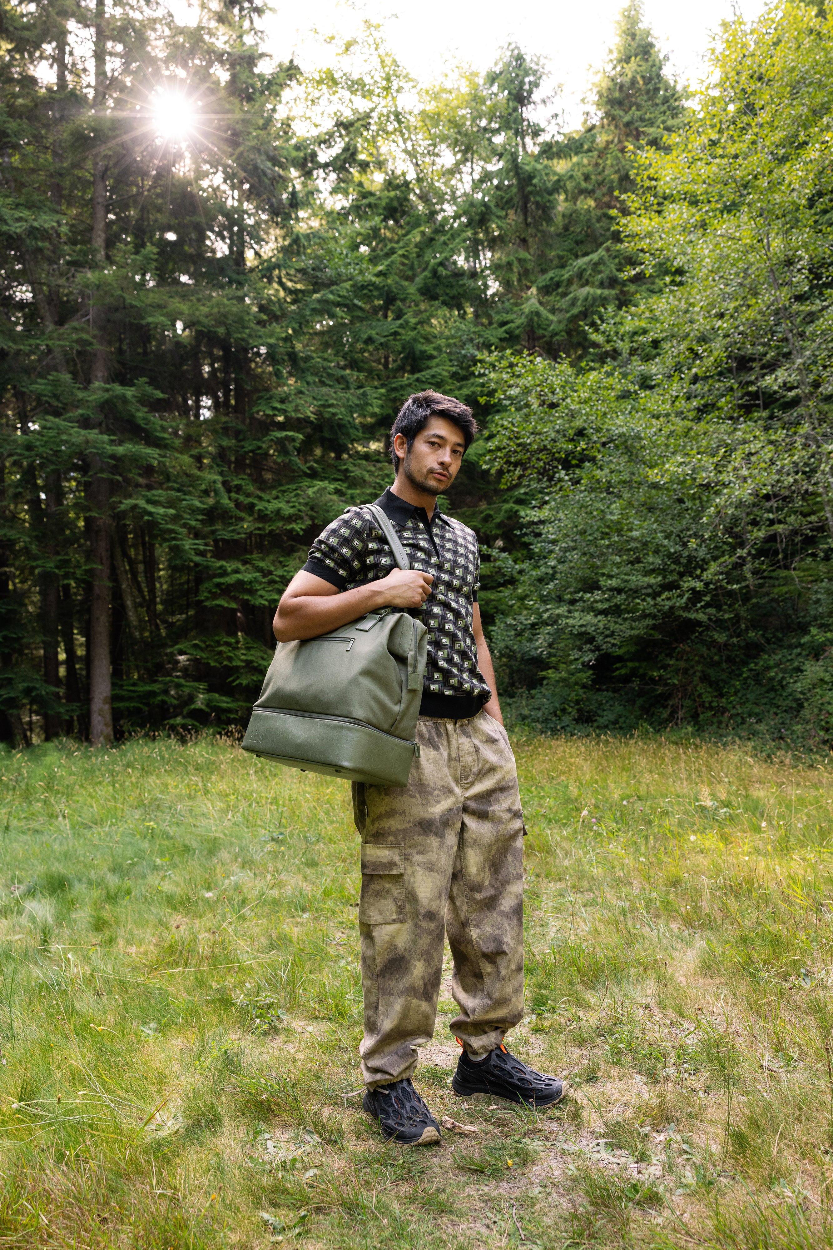 Mini Weekender Bag in Olive Green - Perfect for Travel, Gym & Weekend Getaways | Lightweight & Durable Carry-On Tote