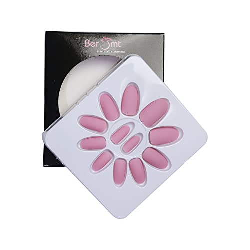 Beromt False Nails Set - 24pcs Full Cover Fake Nails with Matte Finish, Salon Quality Acrylic Nails for Women, Professional Coffin Shape (Color: BFN471MSN) - Perfect for Parties, Weddings, and Special Occasions