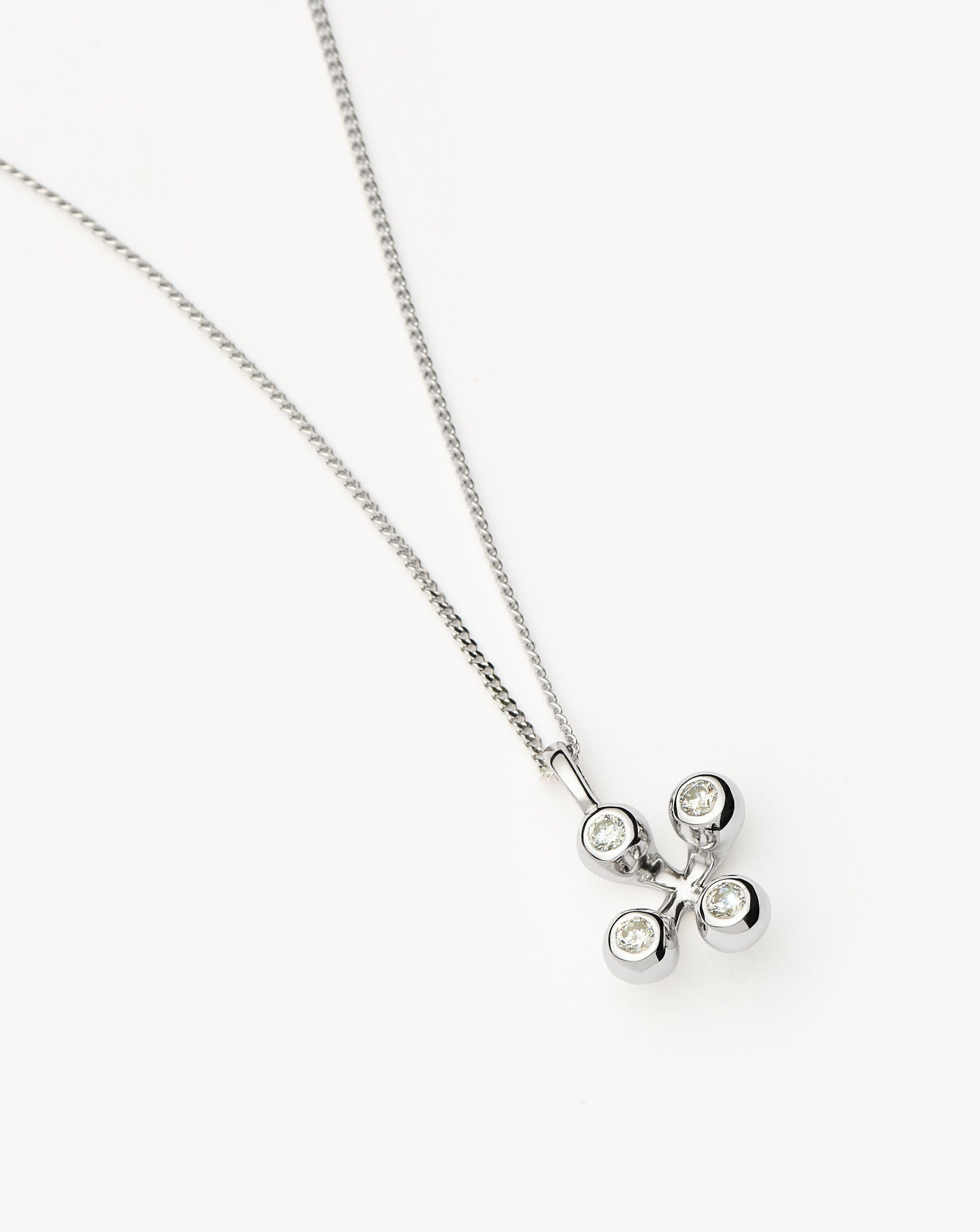 Elegant Atom Pendant Necklace - Sterling Silver Cubic Zirconia Jewelry for Women | Perfect for Date Night, Office Wear & Special Occasions