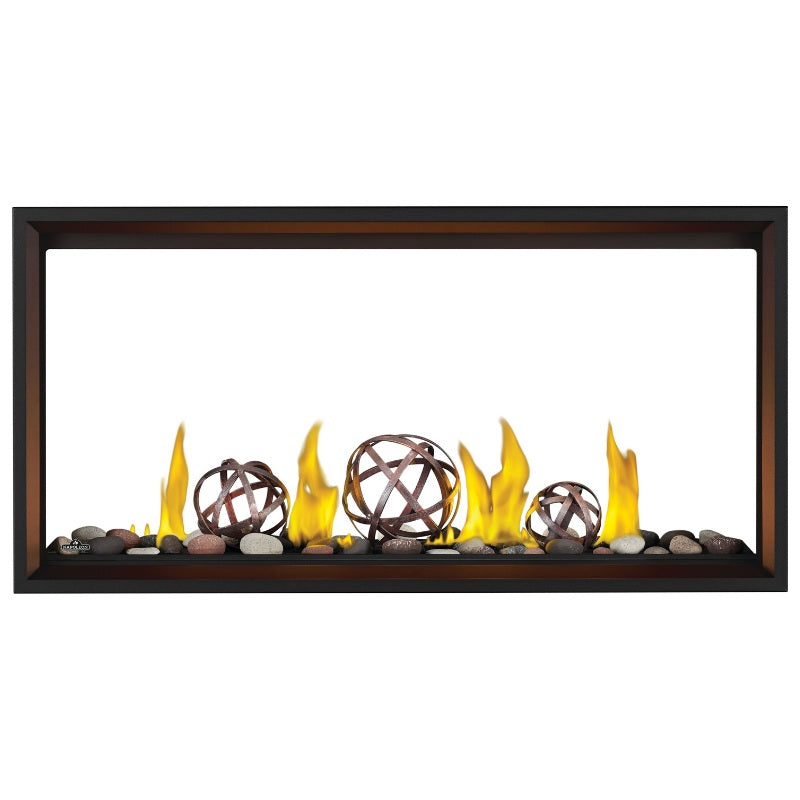 Napoleon TLV50N2 Tall Vector 50 See-Through Linear Direct Vent Gas Fireplace - Modern Heating for Living Rooms & Patios