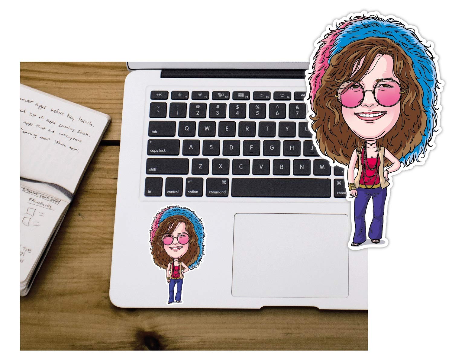 Vintage Sugar Skull Decal Sticker - 27 Club Janis Joplin Psychedelic Rock Inspired Waterproof Vinyl Bumper Stickers (5 Inch) for Cars, Trucks, Laptops, Water Bottles - Perfect for Music Fans & Car Enthusiasts