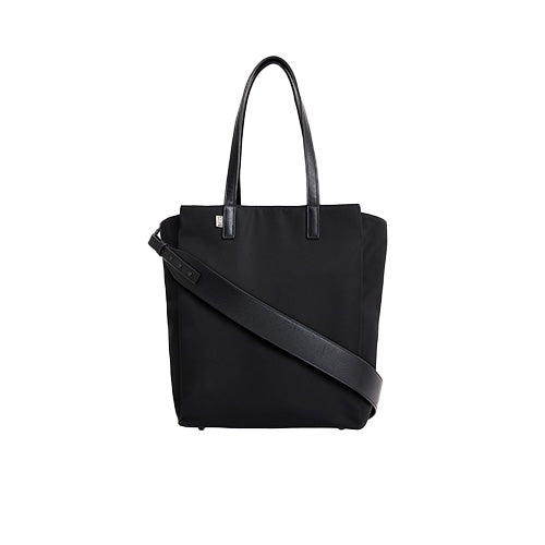 Stylish Black Commuter Tote Bag for Women - Waterproof Work Tote with Laptop Pocket - Perfect for Office, Business Travel & Daily Use