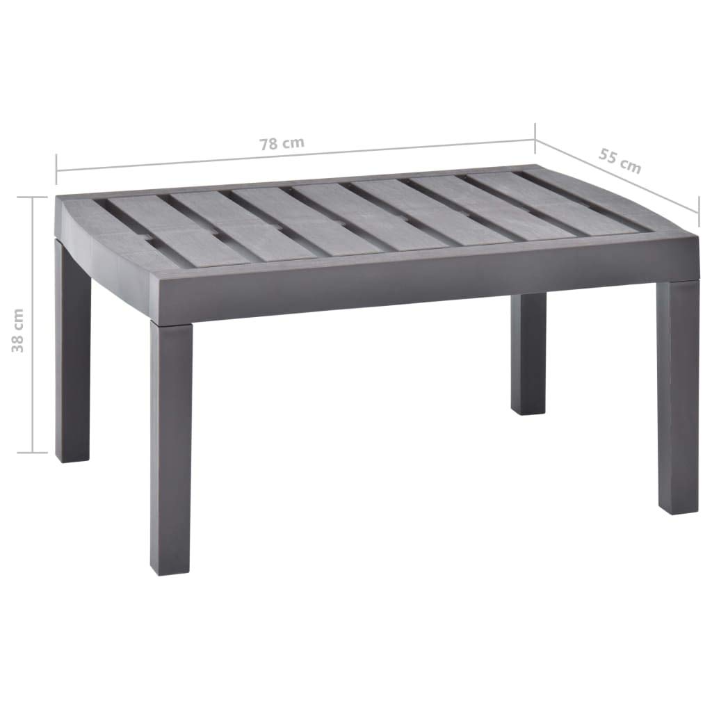 Durable Plastic Small Dining Table & Coffee Table - Weather Resistant Indoor/Outdoor Use for Patio, Garden, and Living Room
