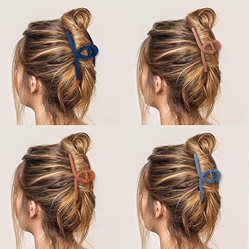 FAMEZA 6-Pack Matte Hair Claw Clips for Women - Non-Slip Strong Hold Jaw Clamps (4.3 Inch) - Styling Accessories for Thin, Thick & Fine Hair - Perfect for Workouts, Office & Everyday Hairstyles