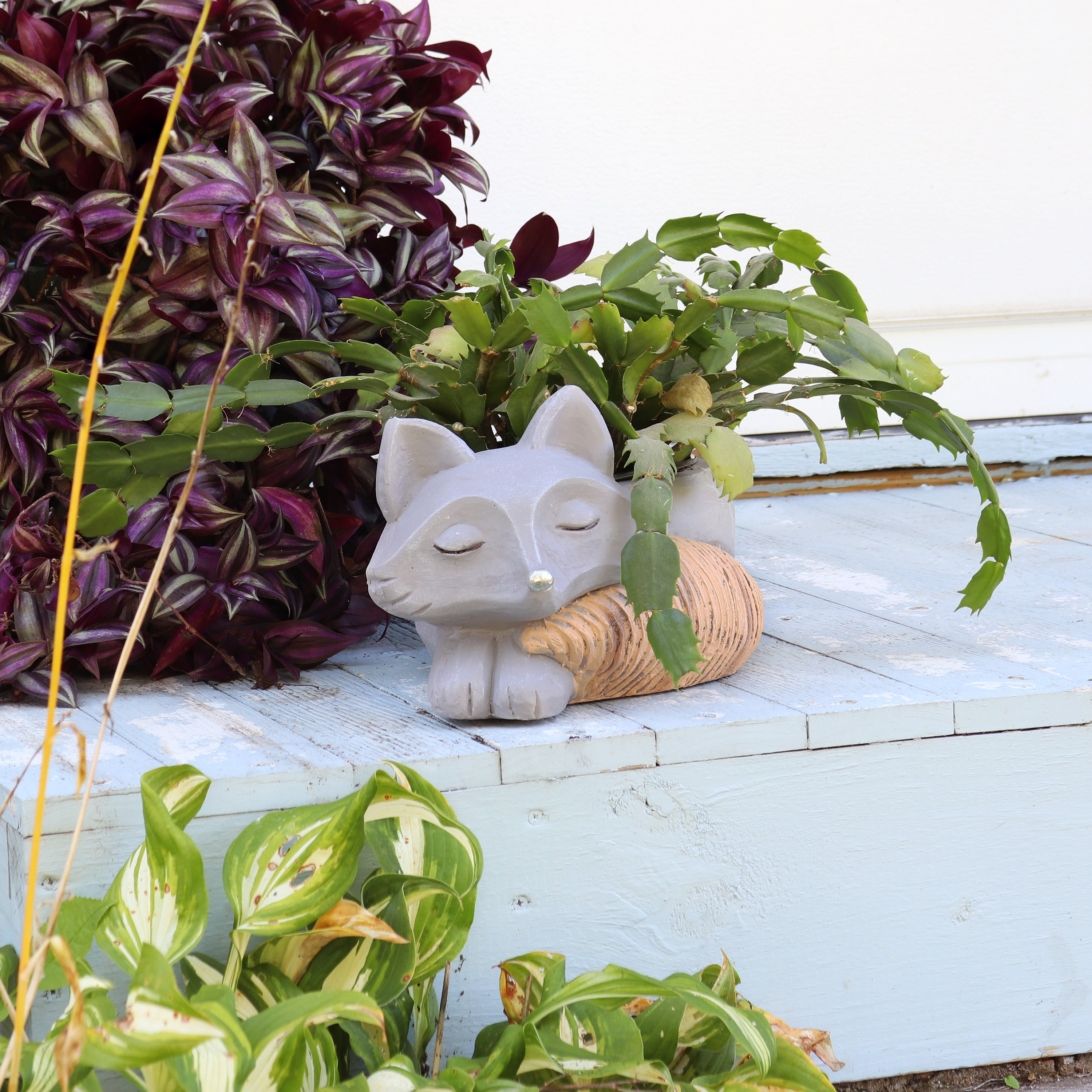 Sunnydaze Finley the Fox Indoor Planter Statue - 8