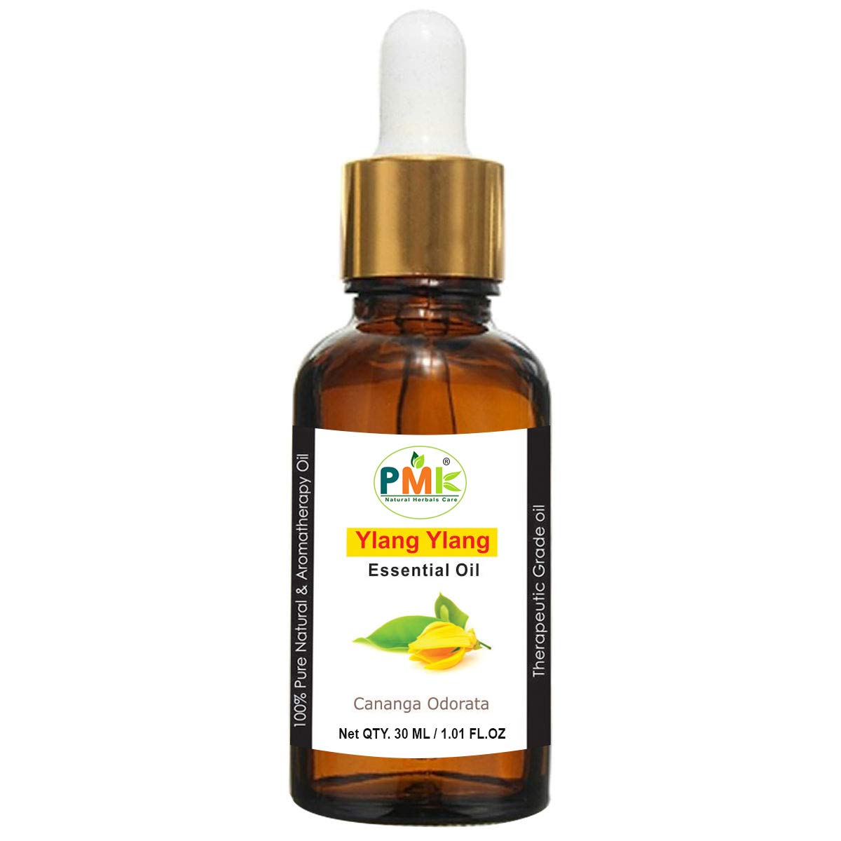 PMK Pure Natural Ylang Ylang Essential Oil for Skin & Hair Care - 30ml Aromatherapy Oil for Relaxation, Massage, Diffuser & DIY Beauty Products