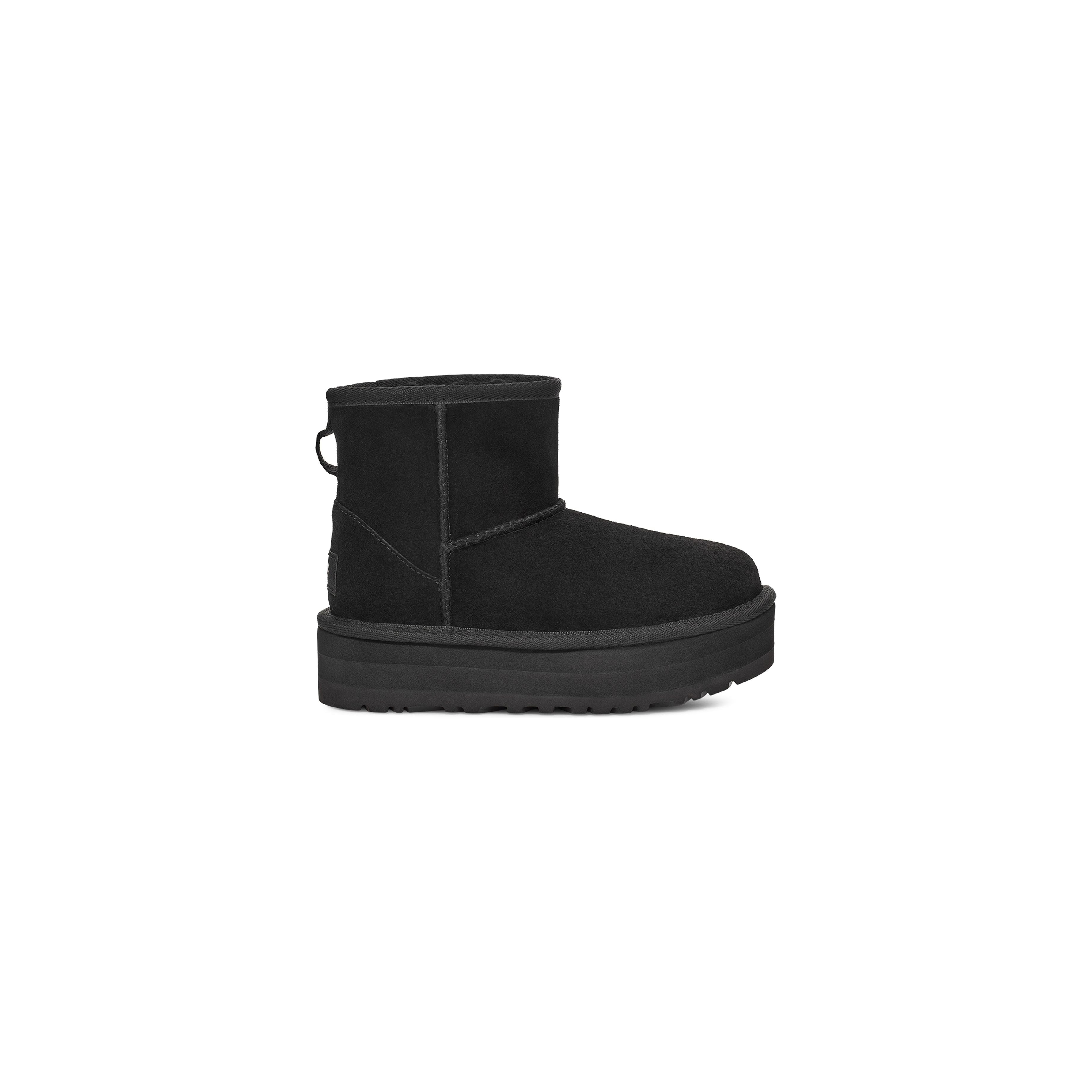 UGG Kid's Classic Mini Platform Boots in Black | Waterproof Winter Snow Boots for Girls & Boys | Perfect for School, Outdoor Play & Cold Weather