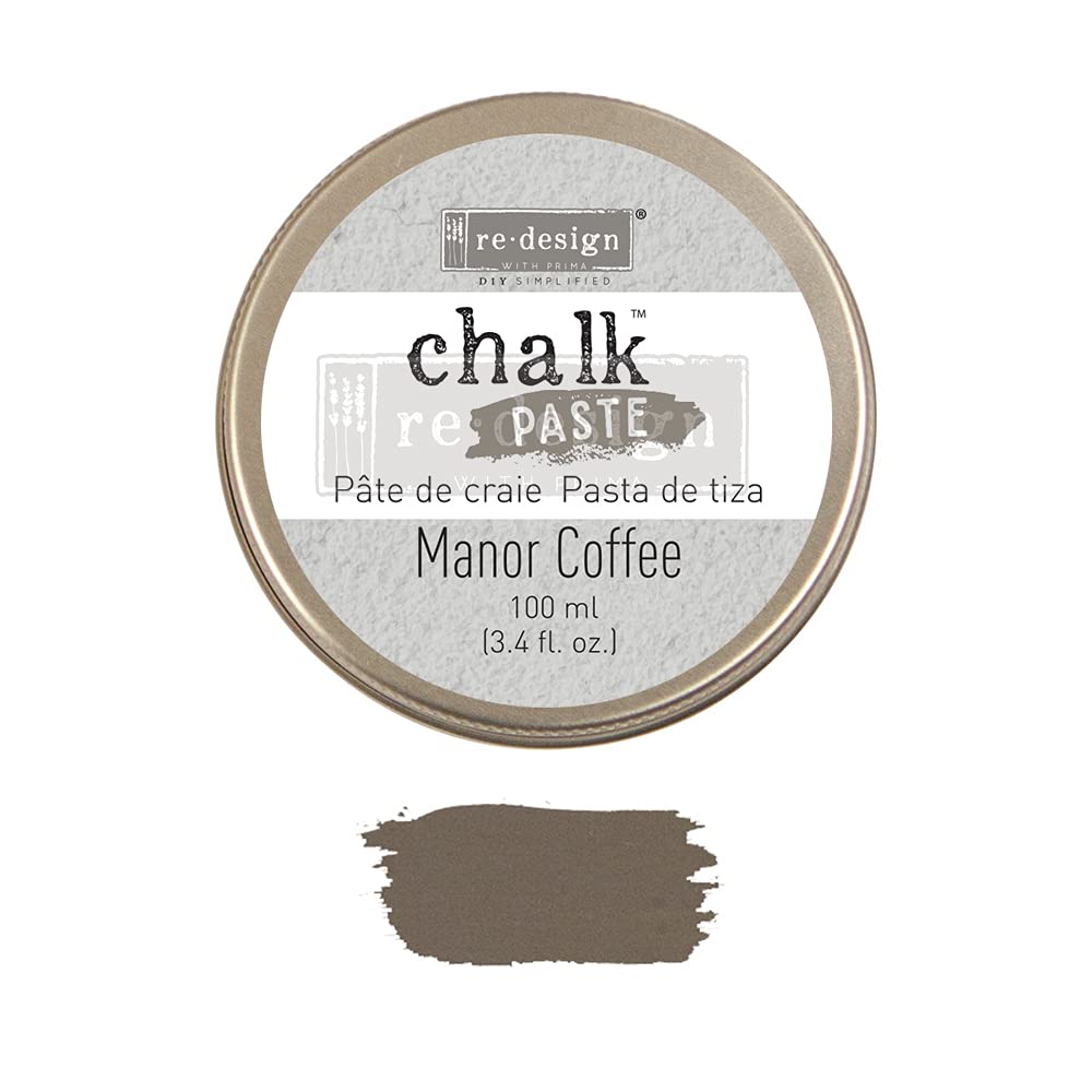 Redesign Chalk Paste - Manor Coffee - 100ml (3.4 fl oz) Jar - Premium Chalkboard Paint for DIY Crafts, Kitchen Labels & Home Décor - Perfect for Coffee Shops, Restaurants & Creative Projects